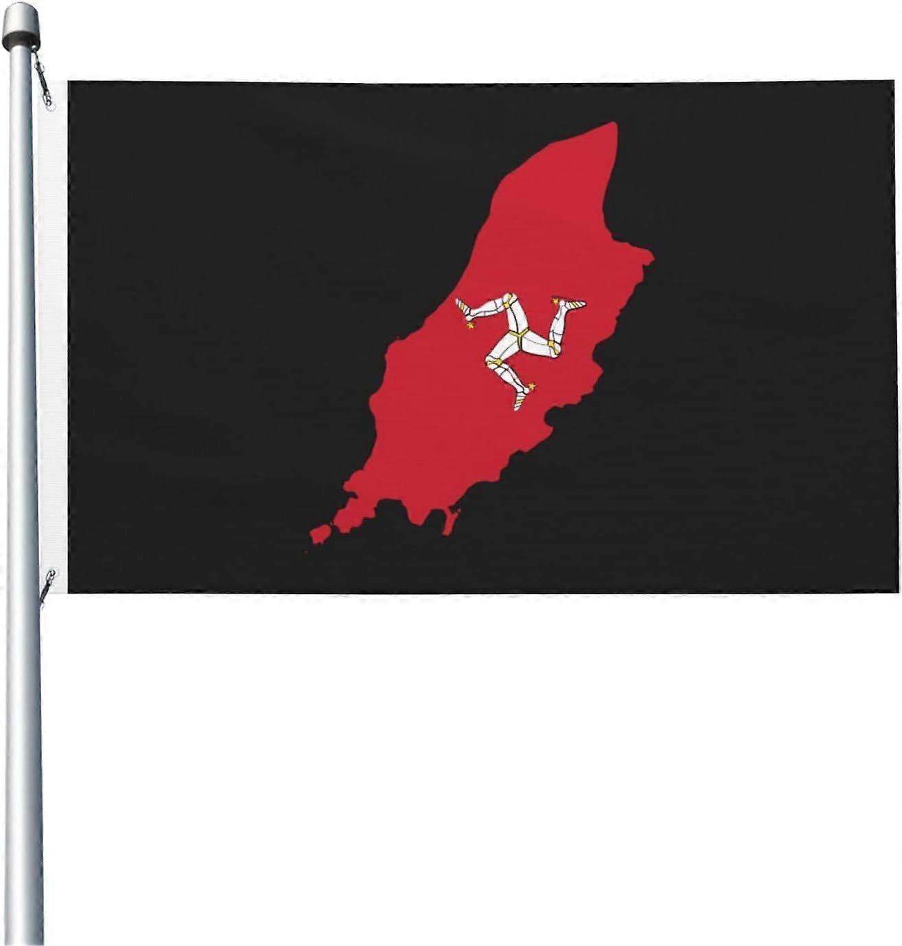 Isle Of Man Terrain Map Flag QI 1828