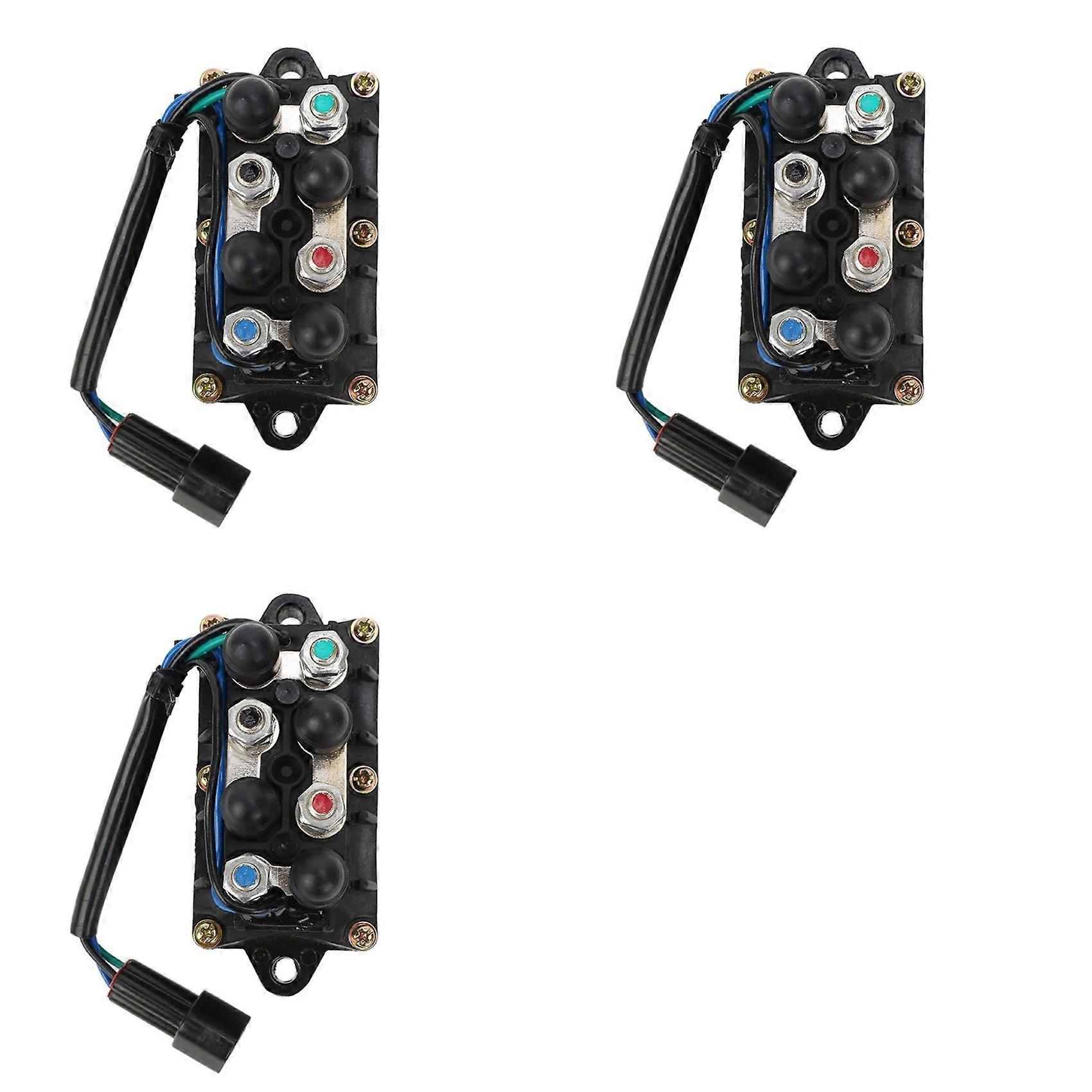 3X Relay Assembly for Yamaha Outboard Power Trim Tilt Relit Engine (2 & 4 Strokes Marine Motor 25 250 HP)61A-81950-01-00