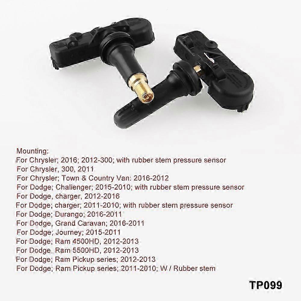 Tire Pressure Sensor TPMS Replacement for JK Ram Charger (5-Pack) 56029398AB 68142397AA