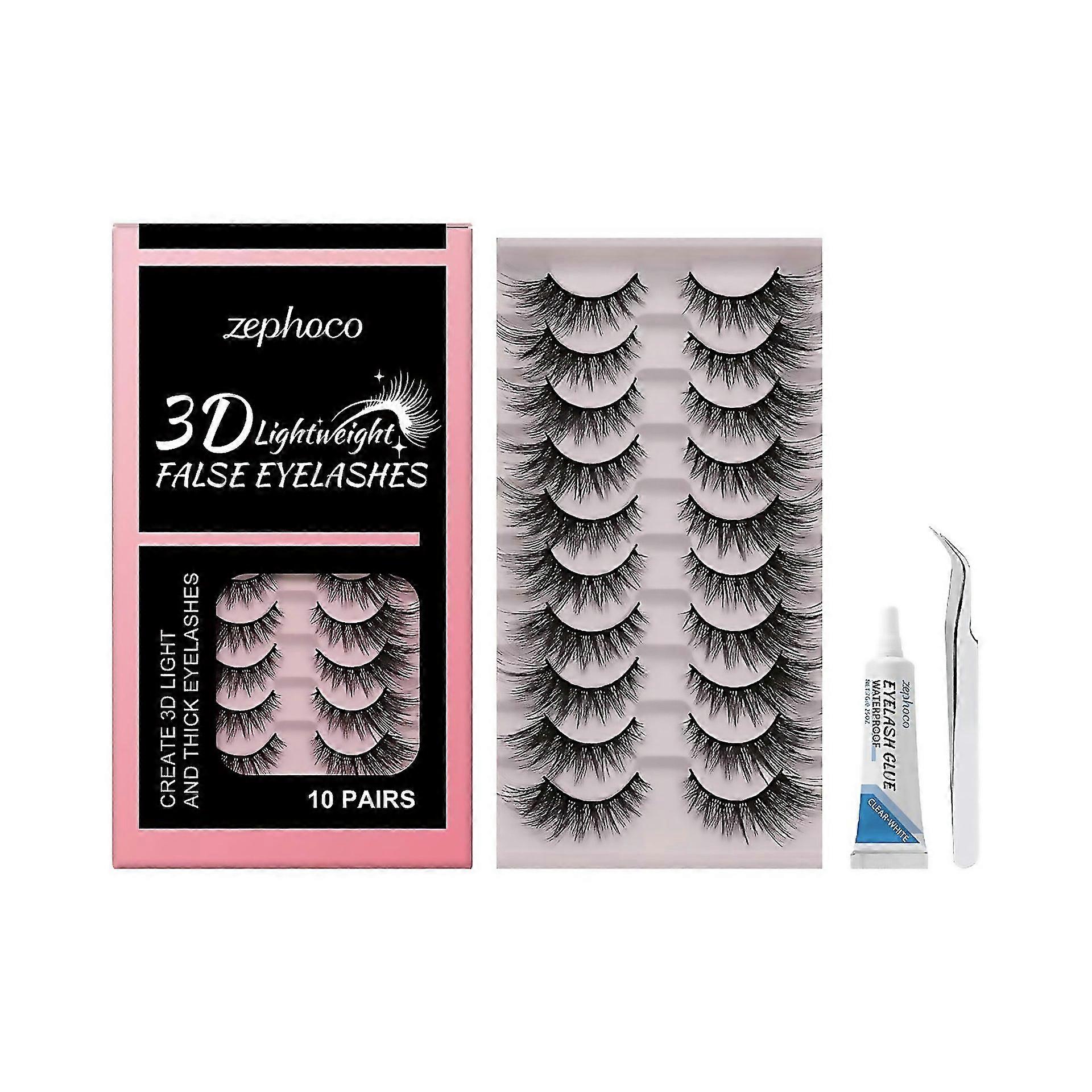 For 3d Lightweight False Eyelashes Luxury 3d Fluffy False Eyelashes Reusable 3d Natural Look False L