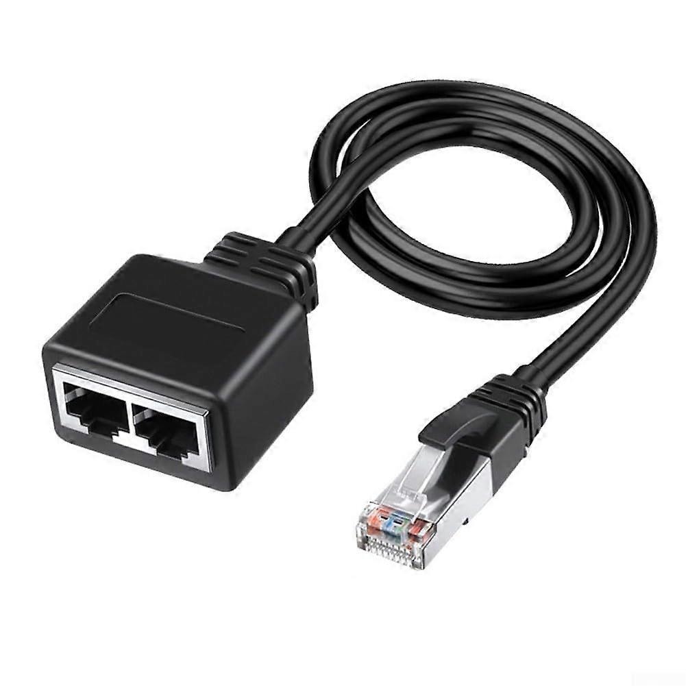 RJ45 Network Cable Adapter 1 To 2 Ports Ethernet Splitter With GoldPlated Core And Metal Shielding For Stable Signal