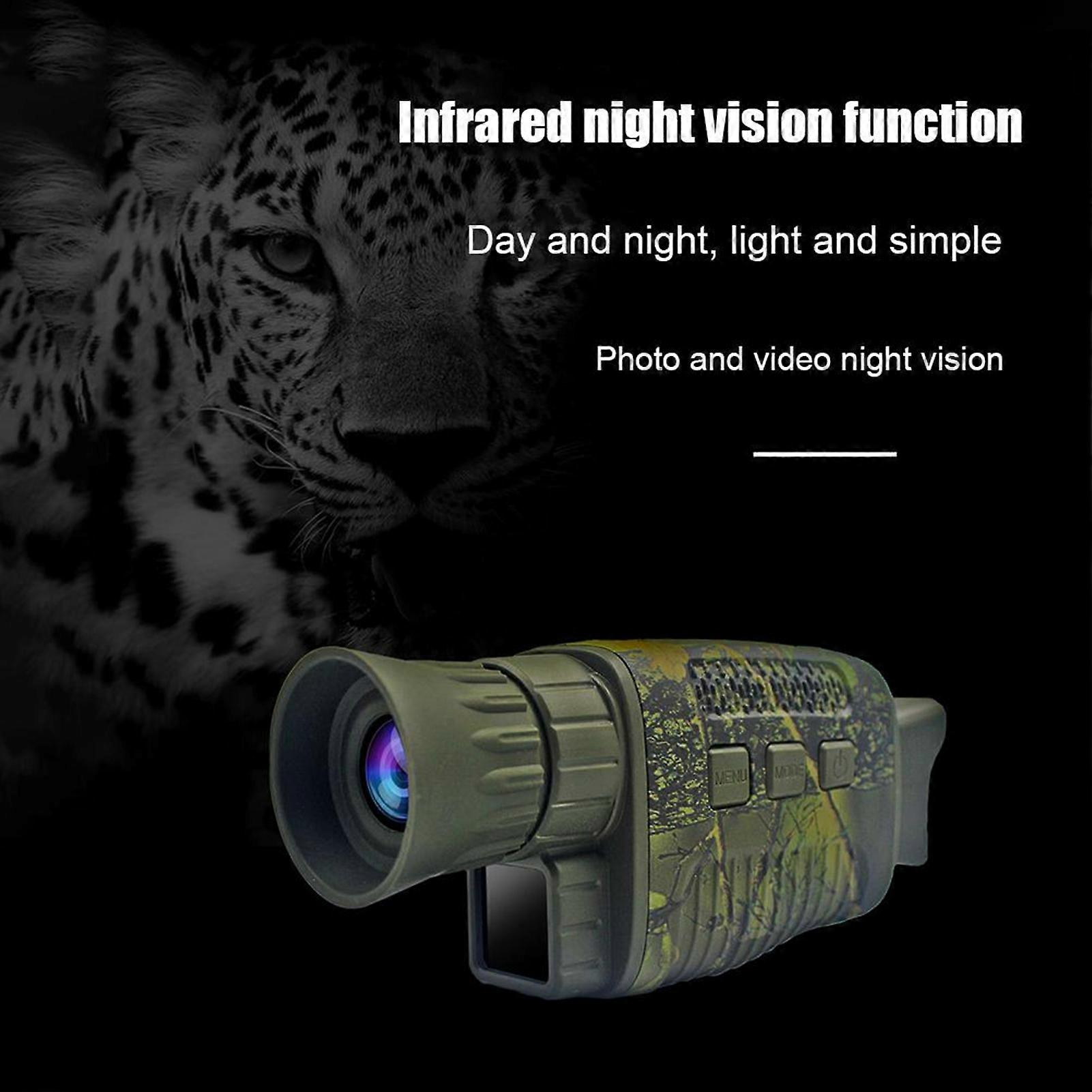 Night Vision Monocular 1.5" HD 36MP IR Sensor Scope 128GB TF Card