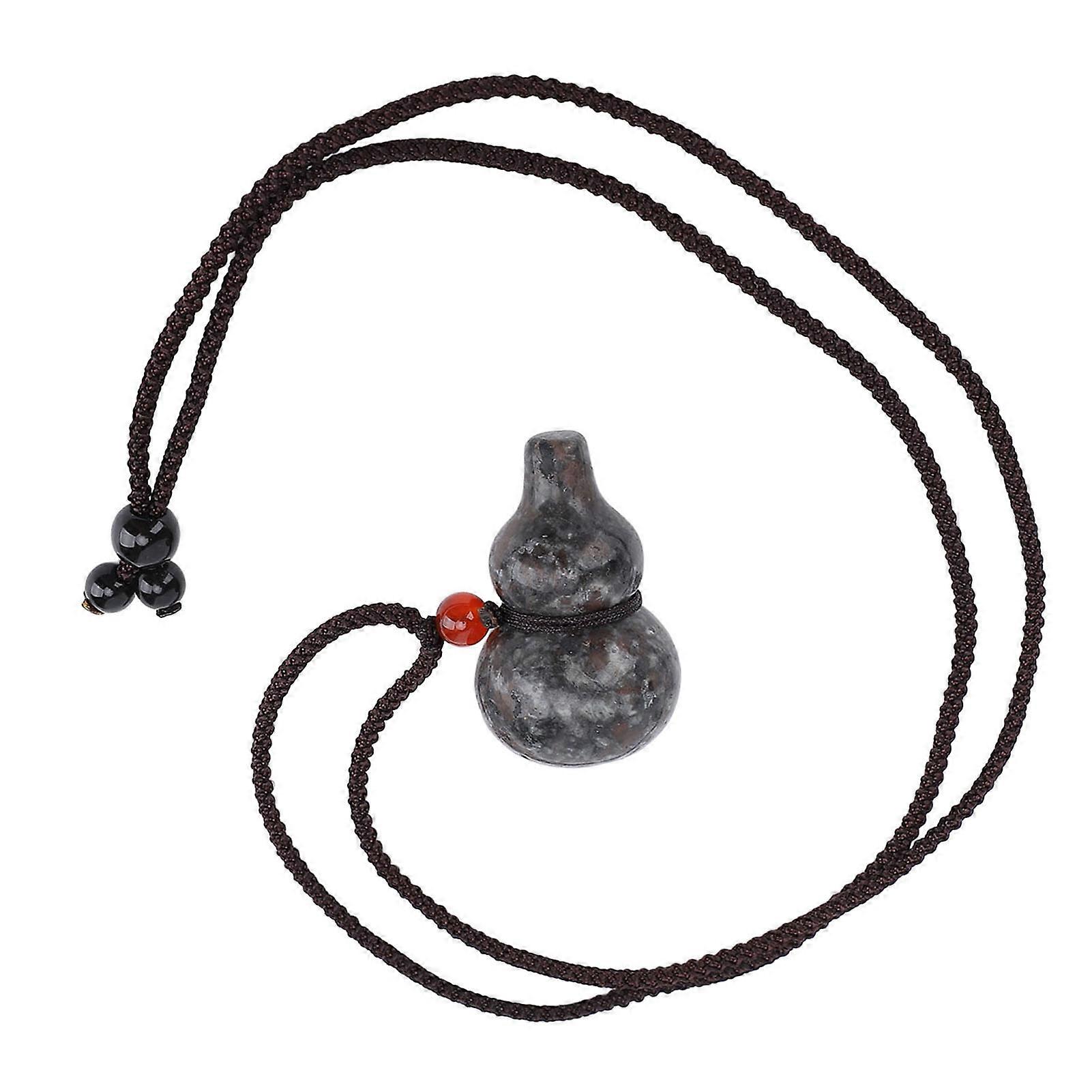 Gourd Pendant with Flashlight Flame Stone Composite Wood Gourd Hanging Ornament for Present Decoration 