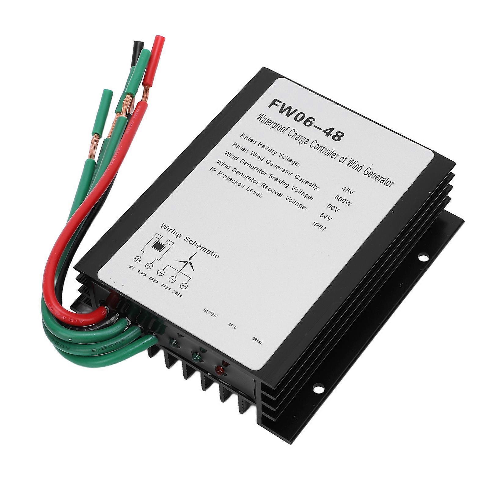 MPPT Wind Turbine Charge Controller 48V Led IP67 Water Resistant Automatic Controller for 0 to 600w Wind Turbine Generator 