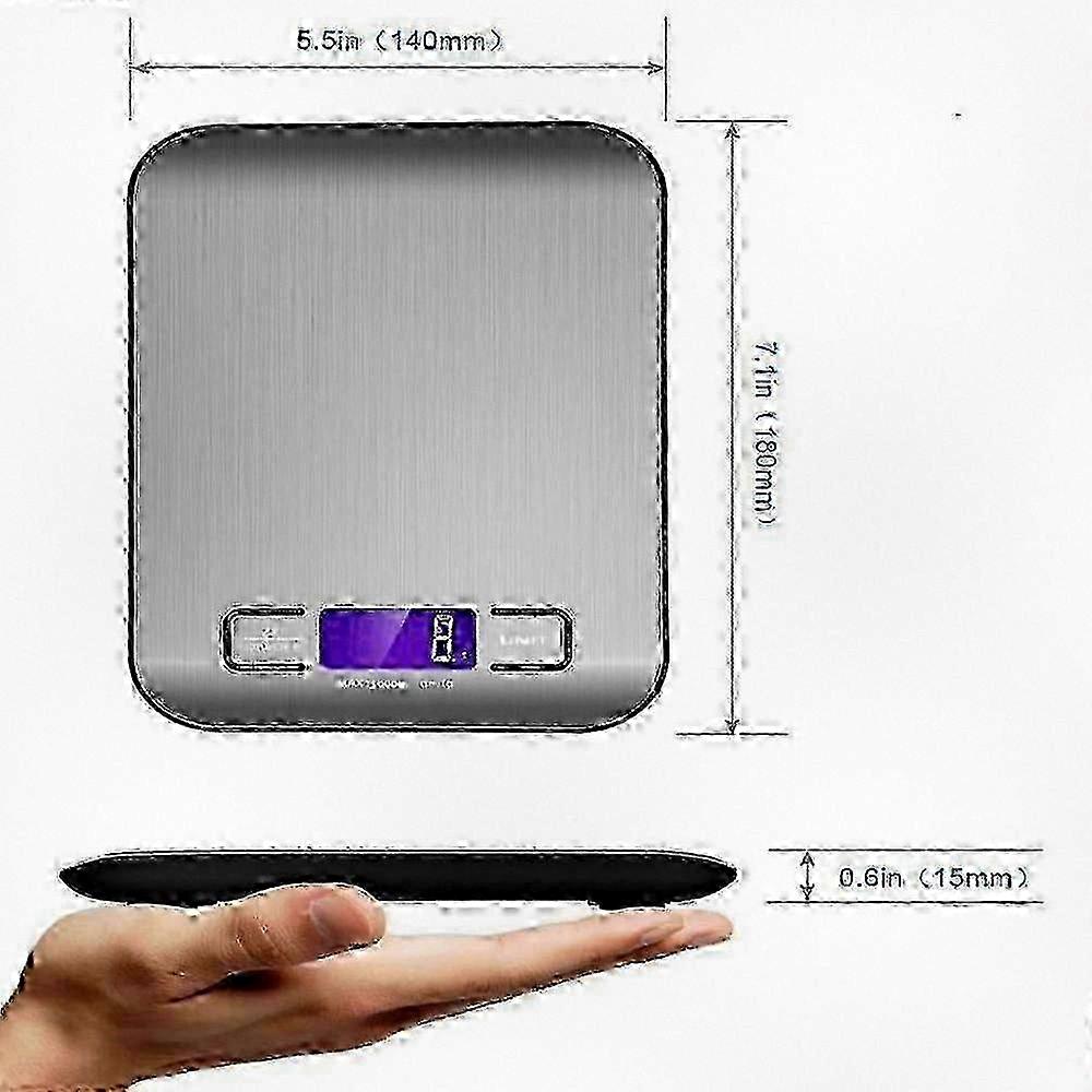 Improved Compact Electronic Kitchen Scale for Home Cooking - User Friendly and Efficient Weighing