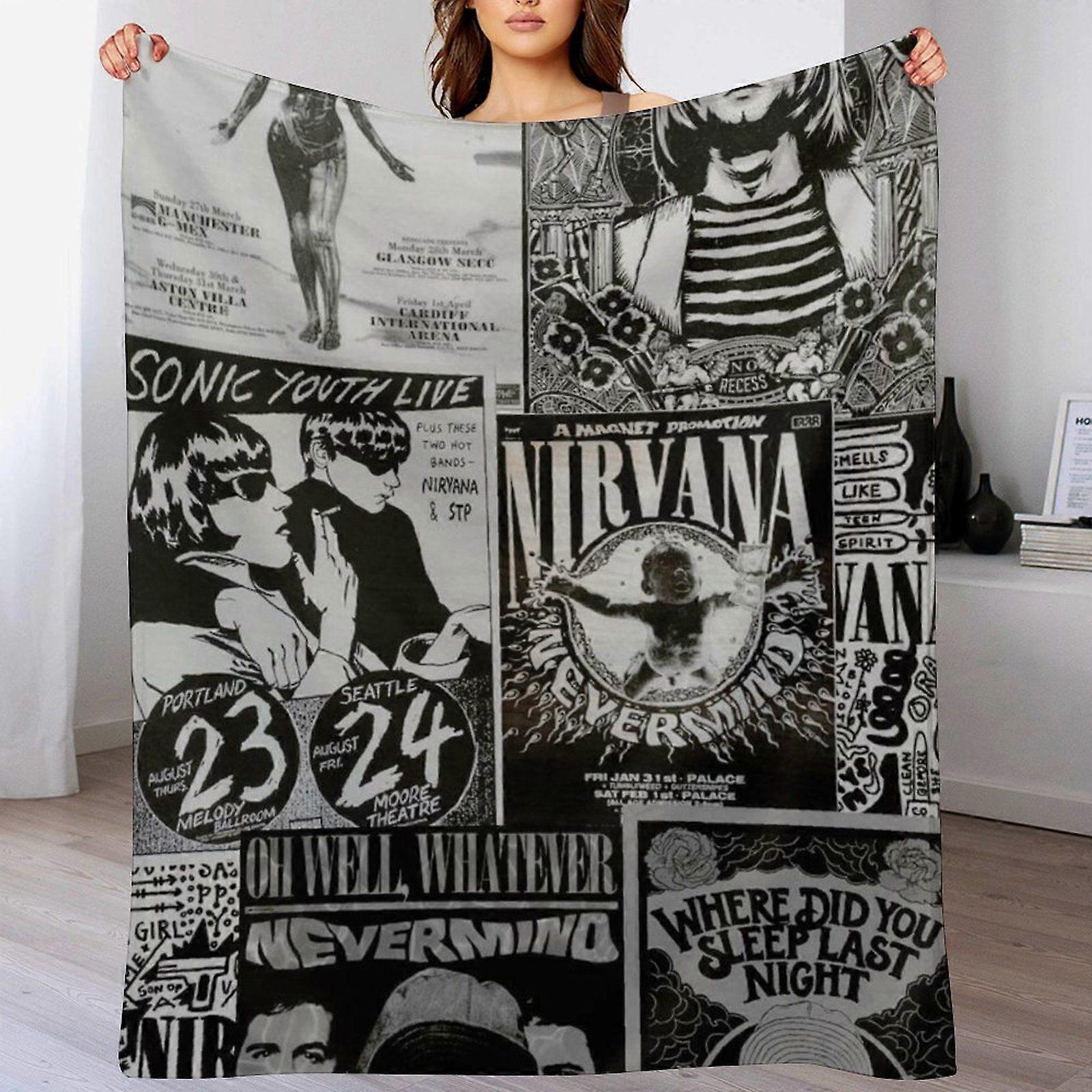 Nirvana Lightweight Fuzzy Blanket for Office Sleep Camping Bed Anti-Shrink Washable Plush Breathable