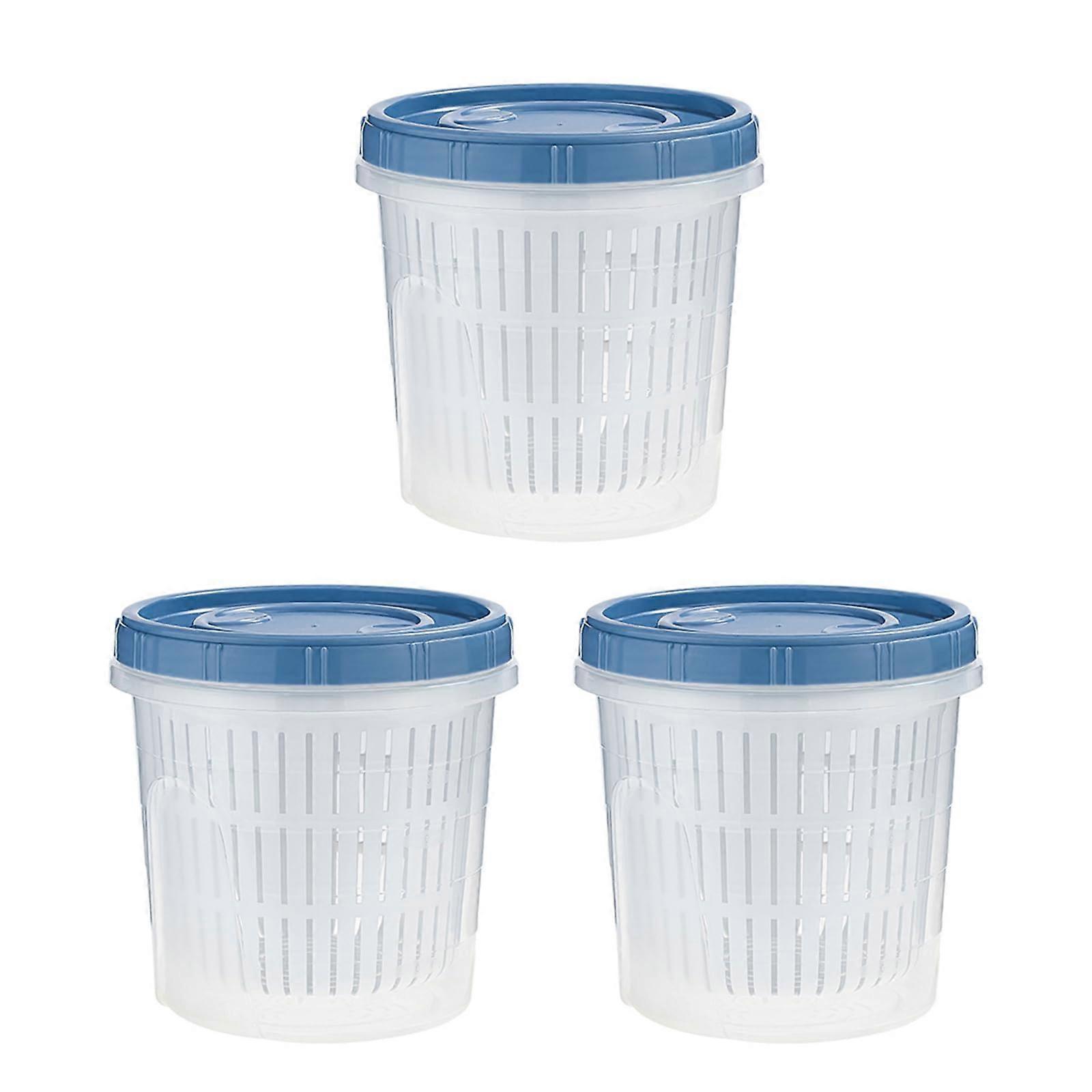 Scallion Saver Plastic Storage Container For Freshness Keeping Blue Sturdy Kitchenware Home Cooking Essential
