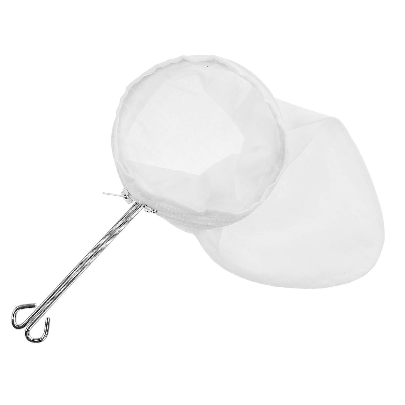 Reusable Mesh Strainer Bags Fine Mesh Filter Bags With Stainless Steel Handle Frame For Milk Juices Tea Sieve