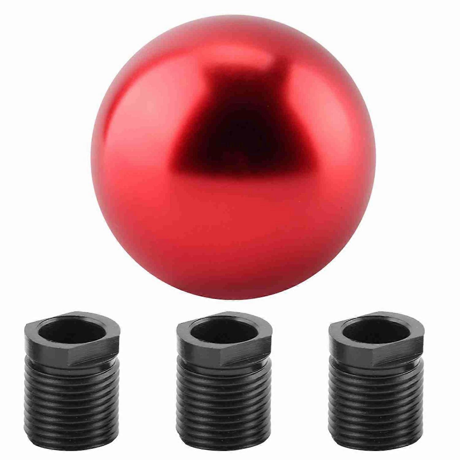 Car Universal Manual Knob Gear Shift Head Round Ball Shape (Red)