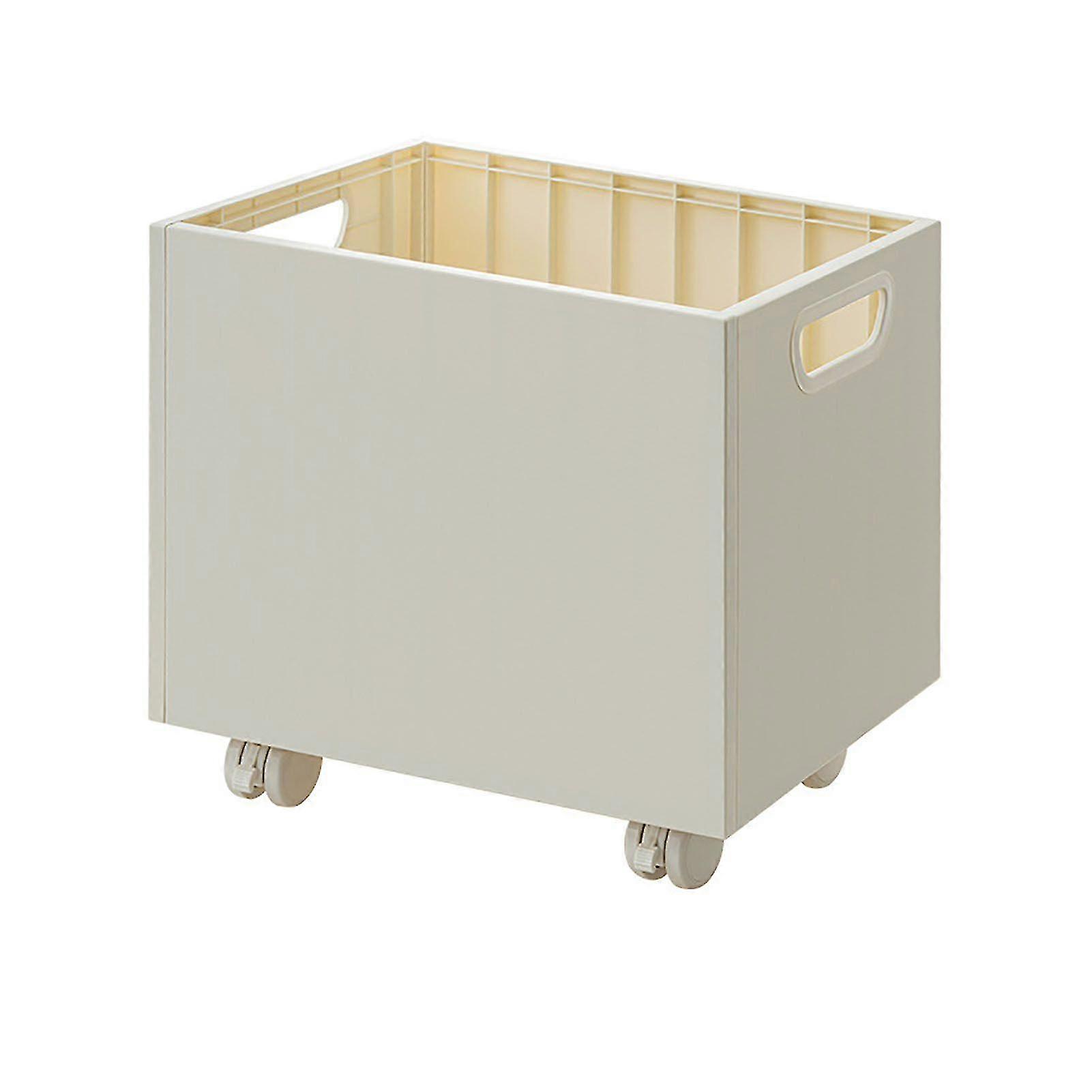 Book Storage Box with Dual Side Handles Stackable 50kg Load Bearing Multifunctional Use File Storage Bins With Wheel