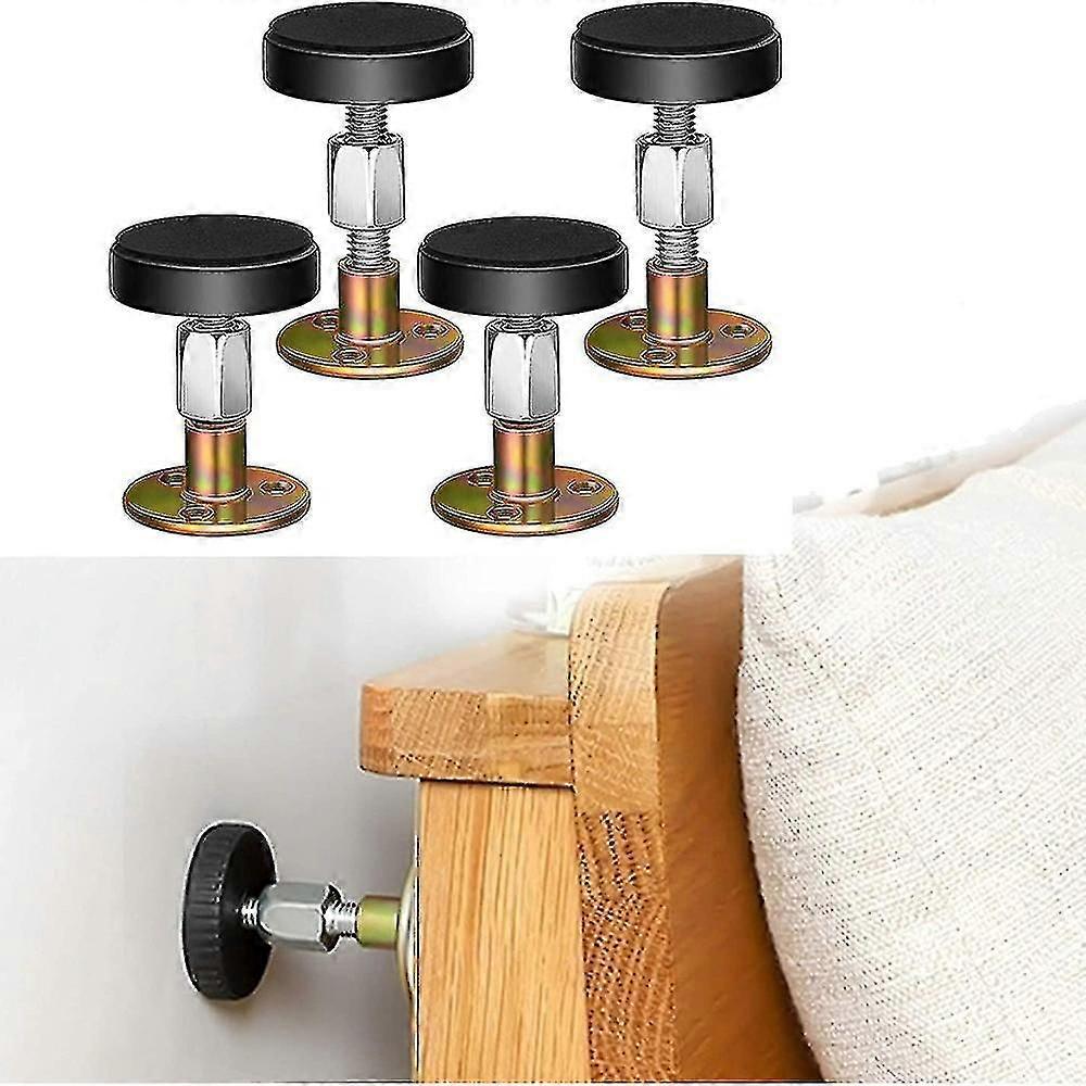 1/4pcs Threaded Bed Frame Anti-shake Stoppers Cabinet Adjustable Sofa Bedside Headboard Fixer A