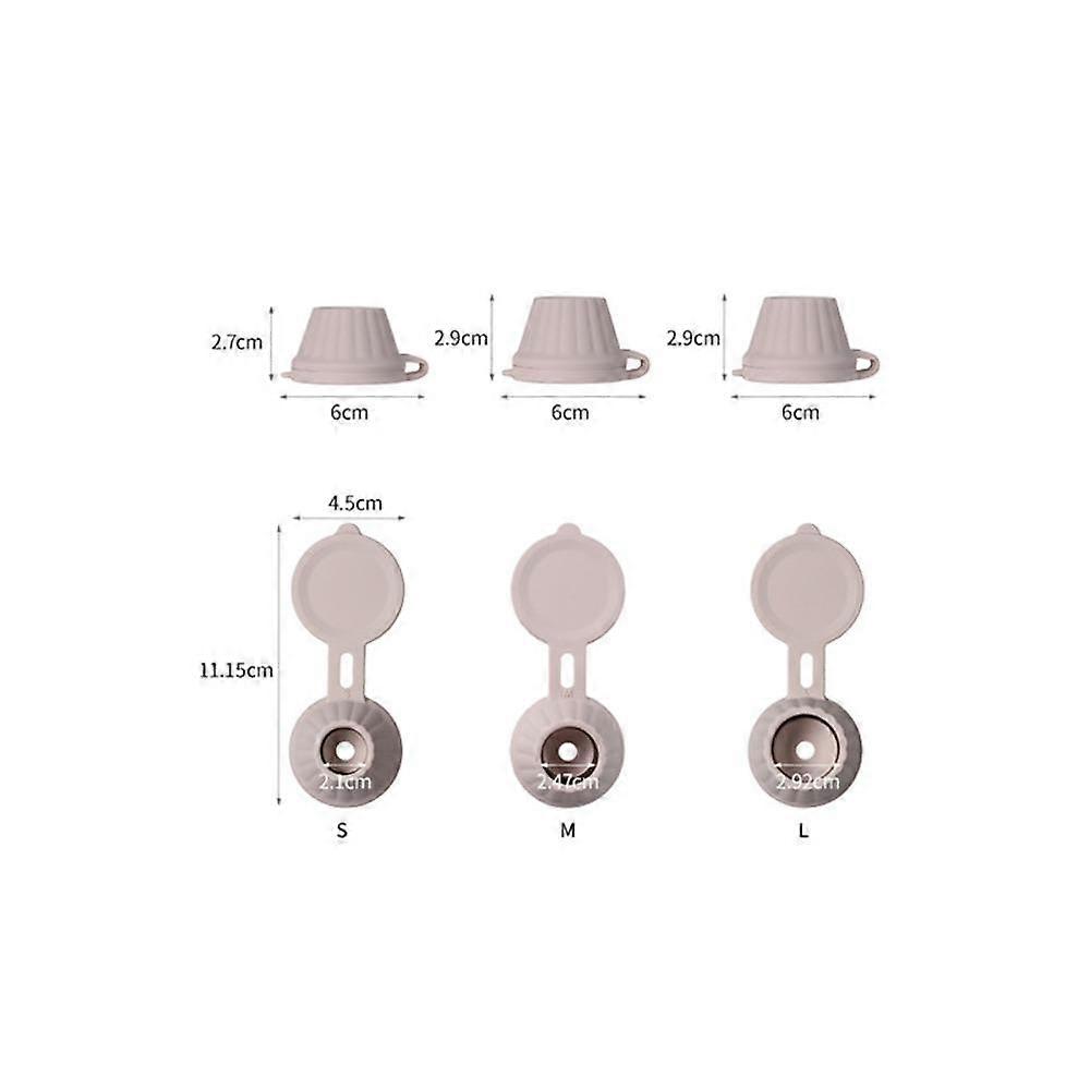 3Pcs 3 Sizes Shampoo Bottles Lids Silicone Bottles Upside Down Caps  Shampoo Condiment