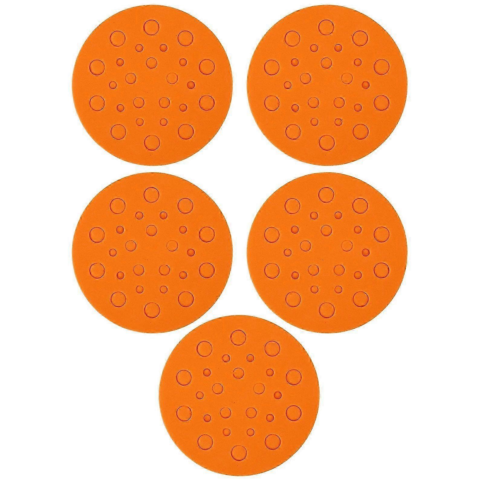 5pcs Round Foam Test Tube Rack Easy Removal Reusable Floating Centrifuge Tube Holder for 0.2ml 0.5ml 1.5ml 2ml Test Tubes Orange 25 HolesHwy