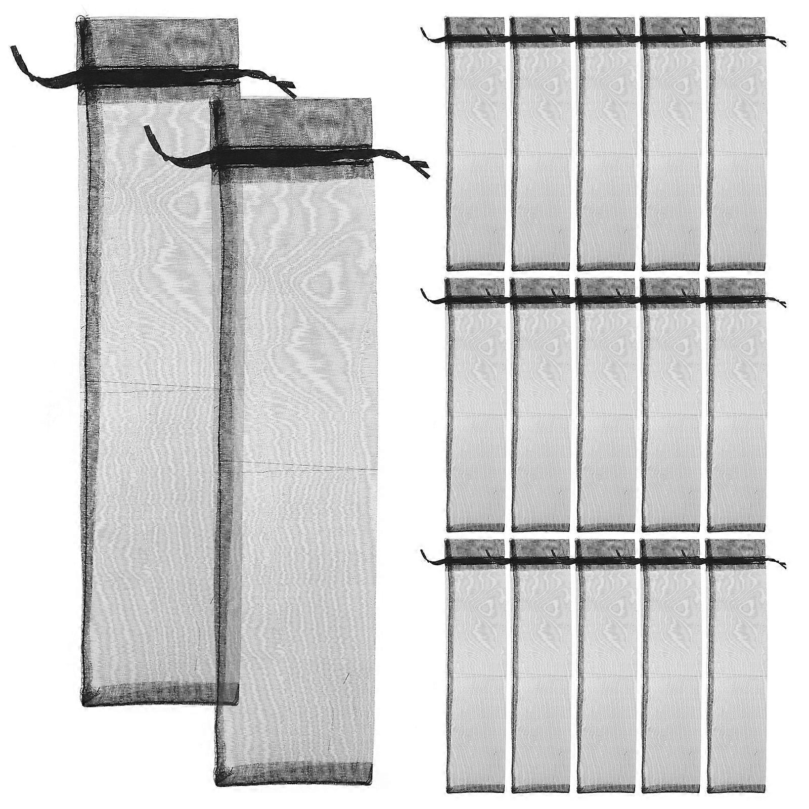 50 Pcs Mesh Drawstring Bags for Hand Fans Multi-Functional Storage Pouches Breathable Fan Pouches for Small Items Folding Fan Drawstring Bag