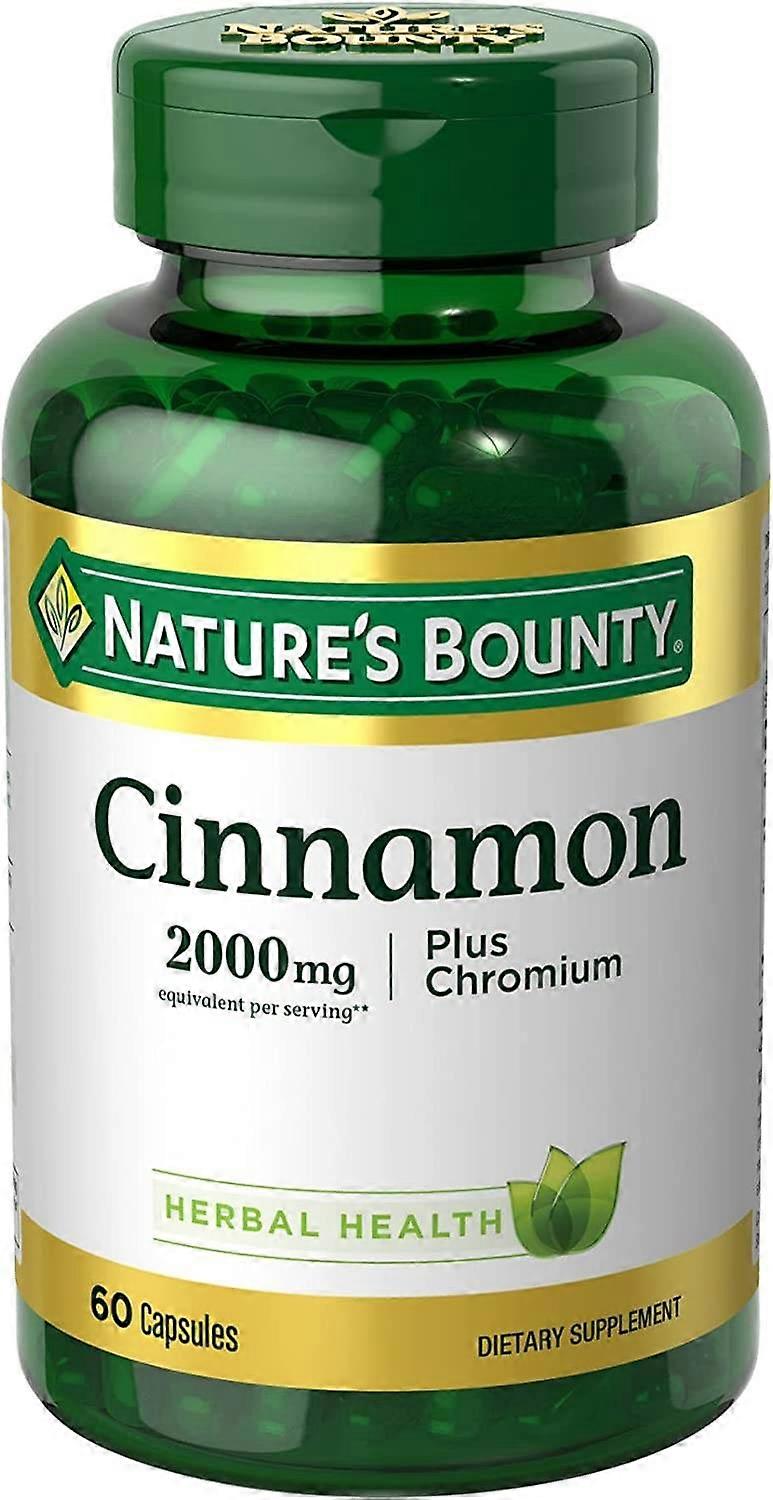Nature's Bounty Cinnamon, 2000 Mg, Plus Chromium, Capsules, 60 Ea