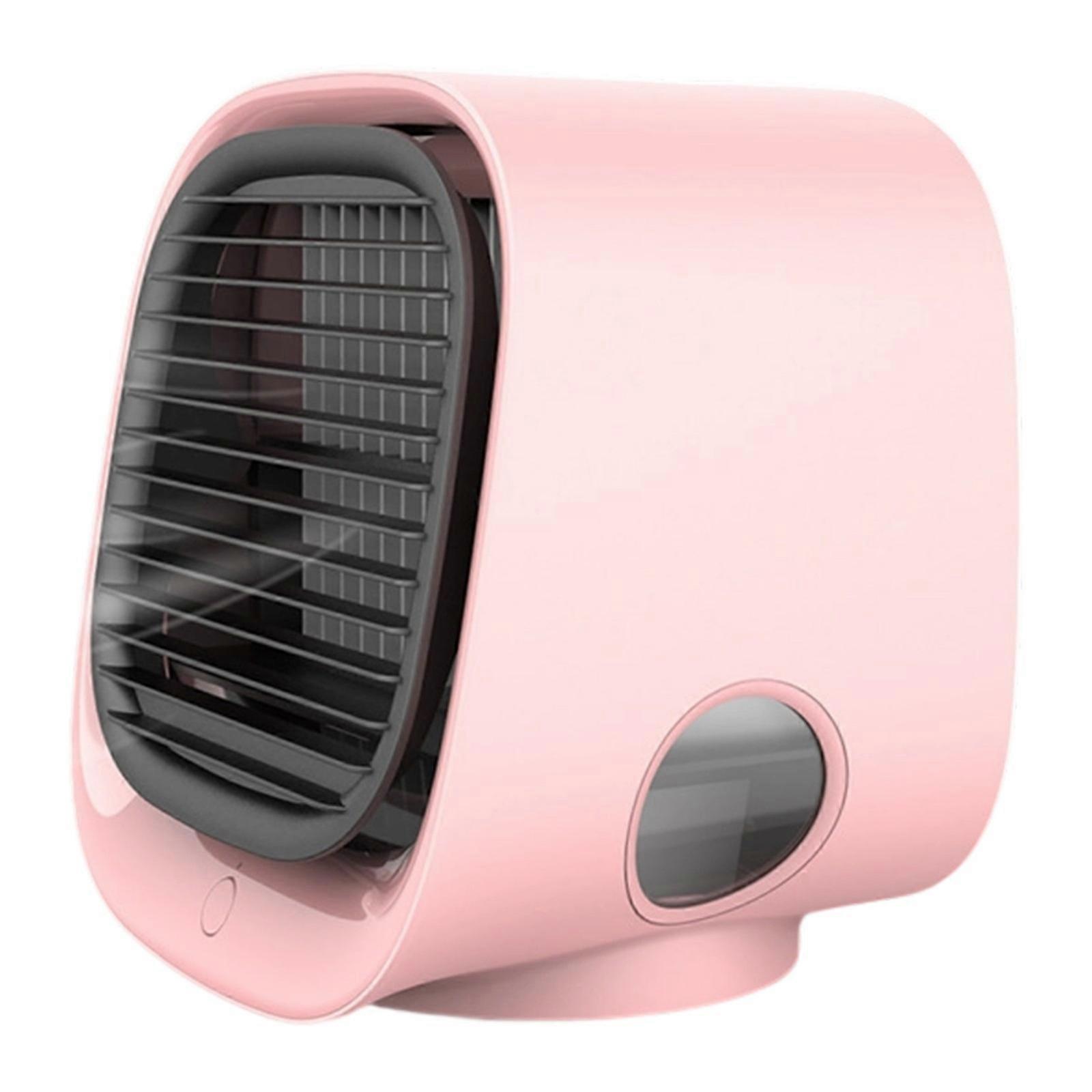 Efficient Office Fan Portable Air Conditioning Fan with Easy to Use Desk Cooling Fan ABS Texture Suitable for Daily Use  Pink Pink Pink Pink Pink