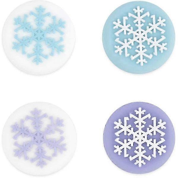 4pcs Silicone Thumb Grips for Joy-Con - Snow - Joystick protectors for Switch/OLED/Switch Lite - Analog Thumb Grips (Snow)