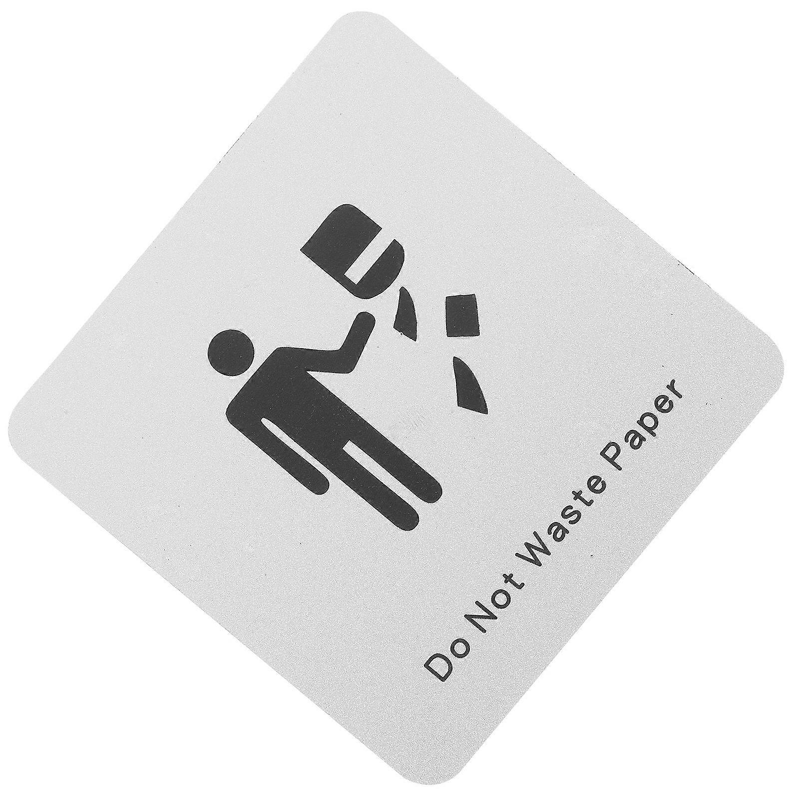 Bathroom Alert Sign Save Paper Reminder Simple Design .80X9.80X0.30CM 1Pack