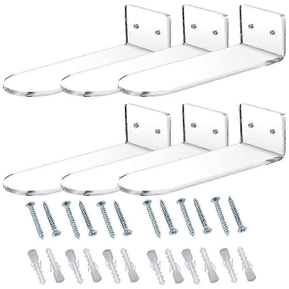 6 Pcs Shoe Display Stand Clear Sneaker Display Shelf Clear Shoe Display Holder Wall Shoe Rack Acrylic Shoes Holders