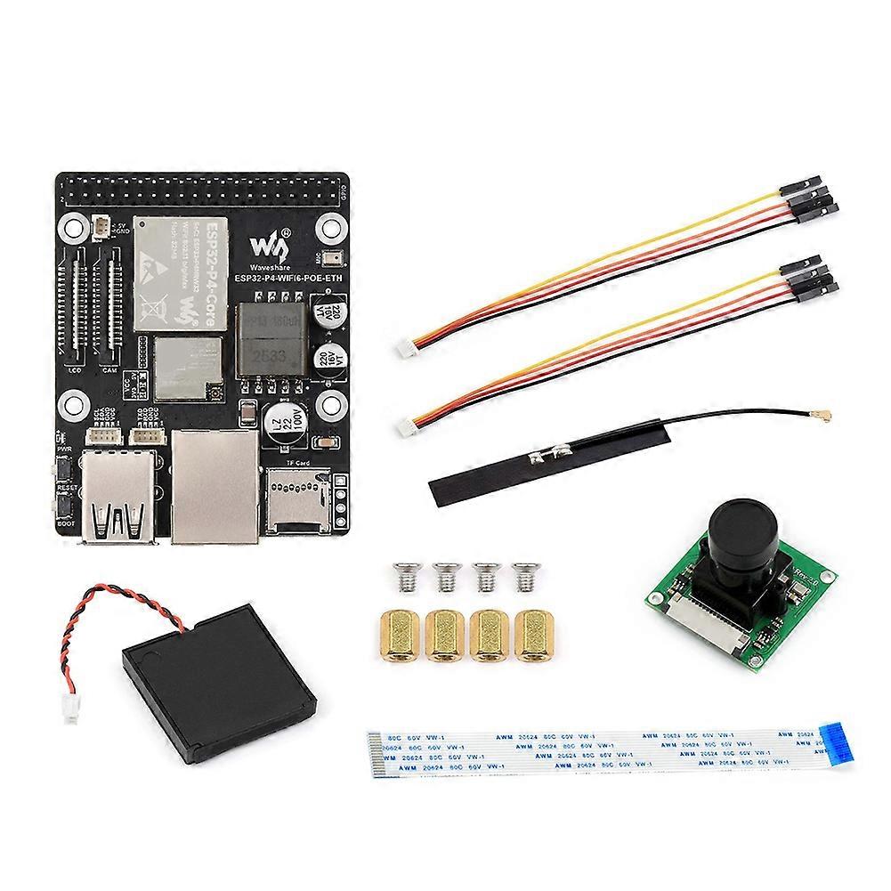 Waveshare ESP32-P4-WIFI6-POE AI Development Board RISC-V MCU PoE Module with Speaker+Cam Support Wi-Fi 6 Bluetooth 5