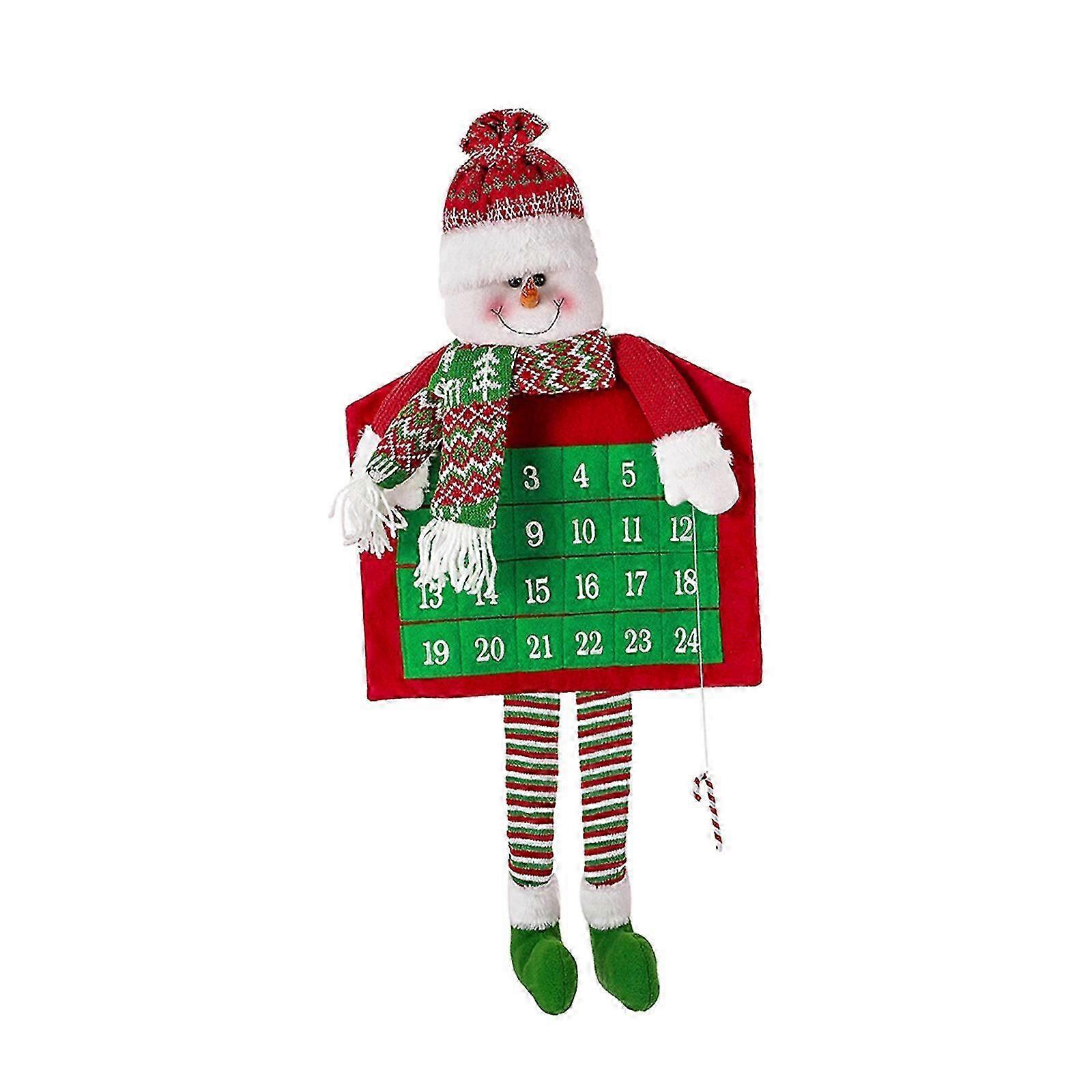 Christmas Countdown Calendar for Wall Hanging with 24 Pockets