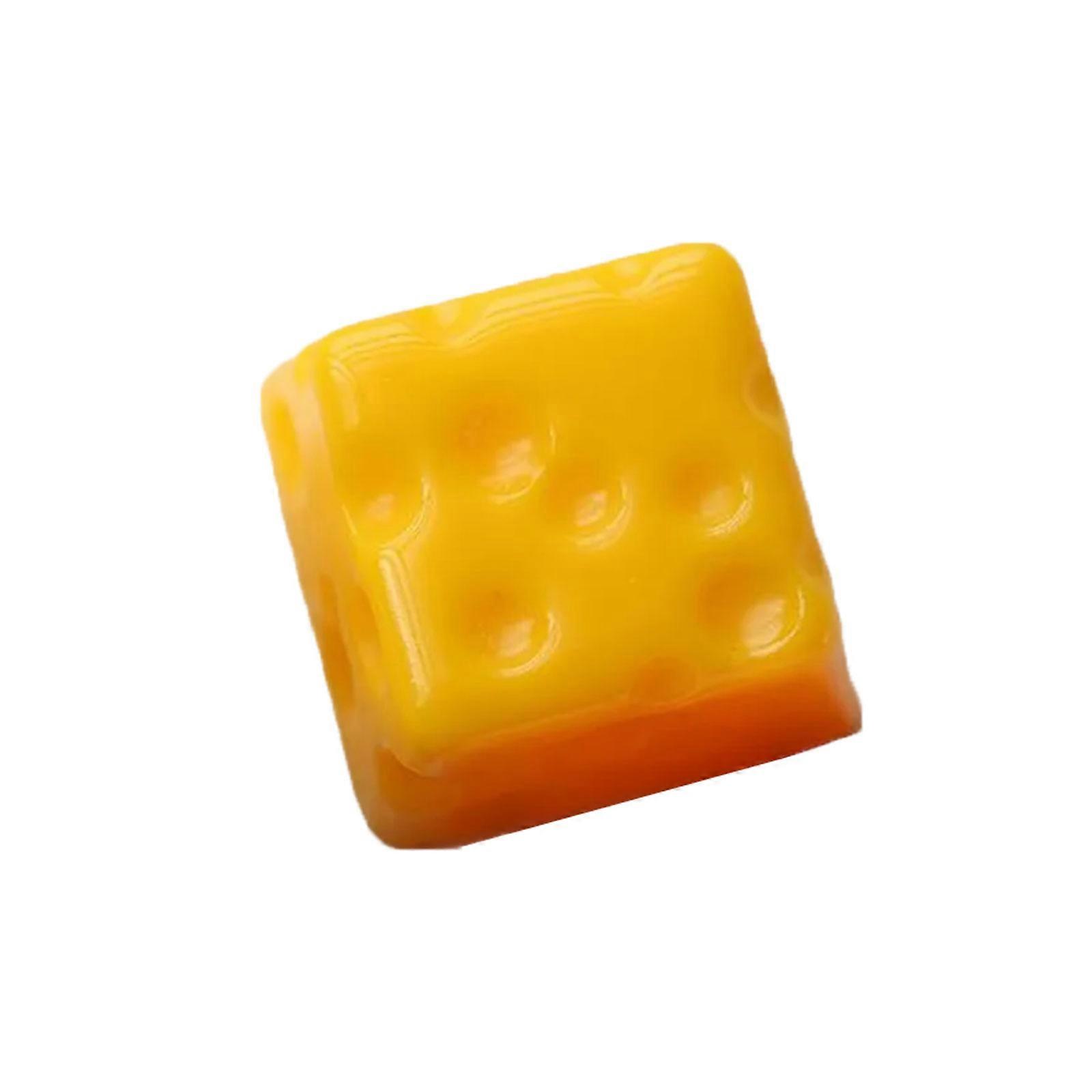 ESC Resin Cheese Themed Keycap For Crossed Stem Mechanical Keyboards Handcrafted Gaming Gear Customization Item  Yellow