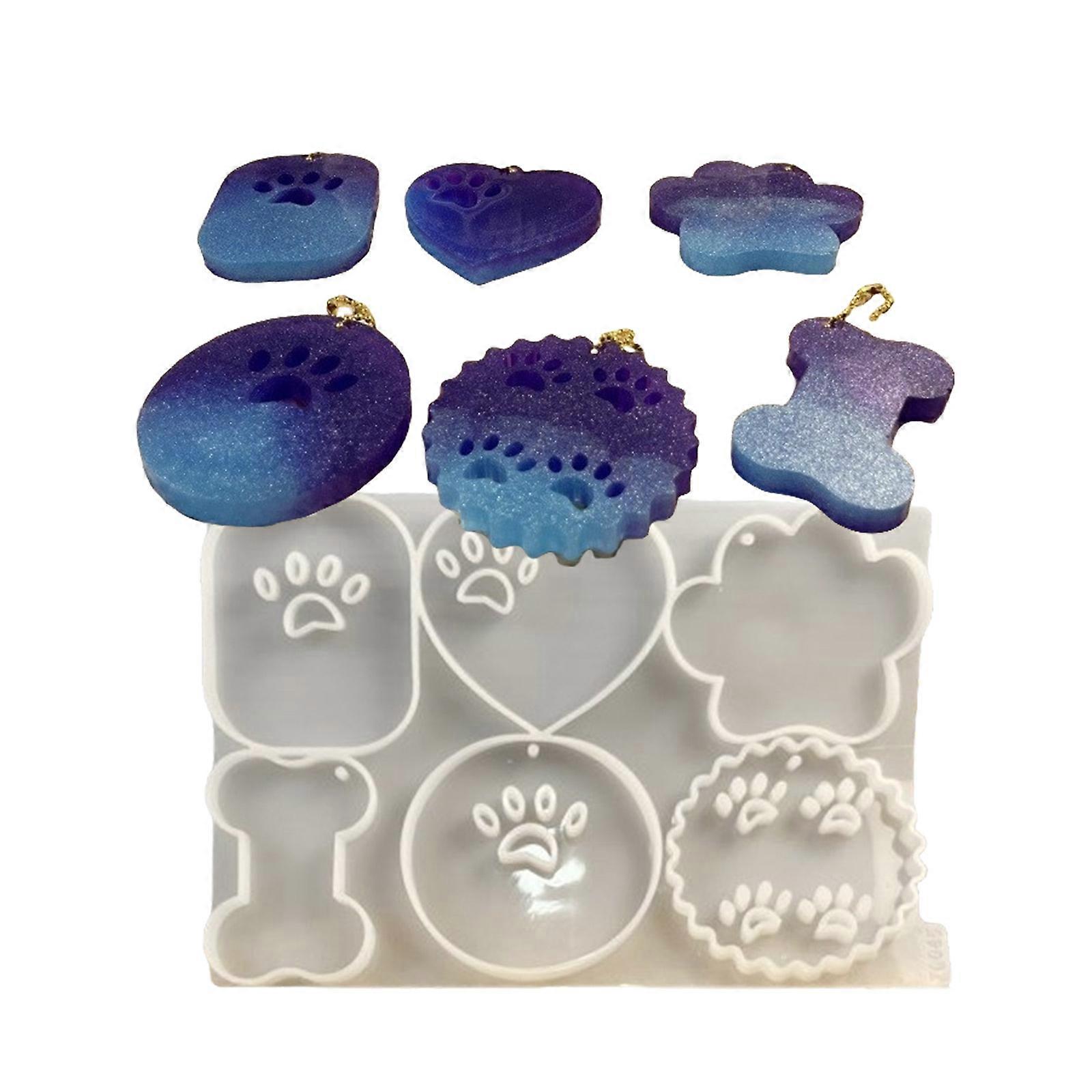 Sturdy Silicone Dog Key Rings Mold Easy to Use Silicone Dog Keychain Accessory Mold for Art and Craft Enthusiasts Multicolor