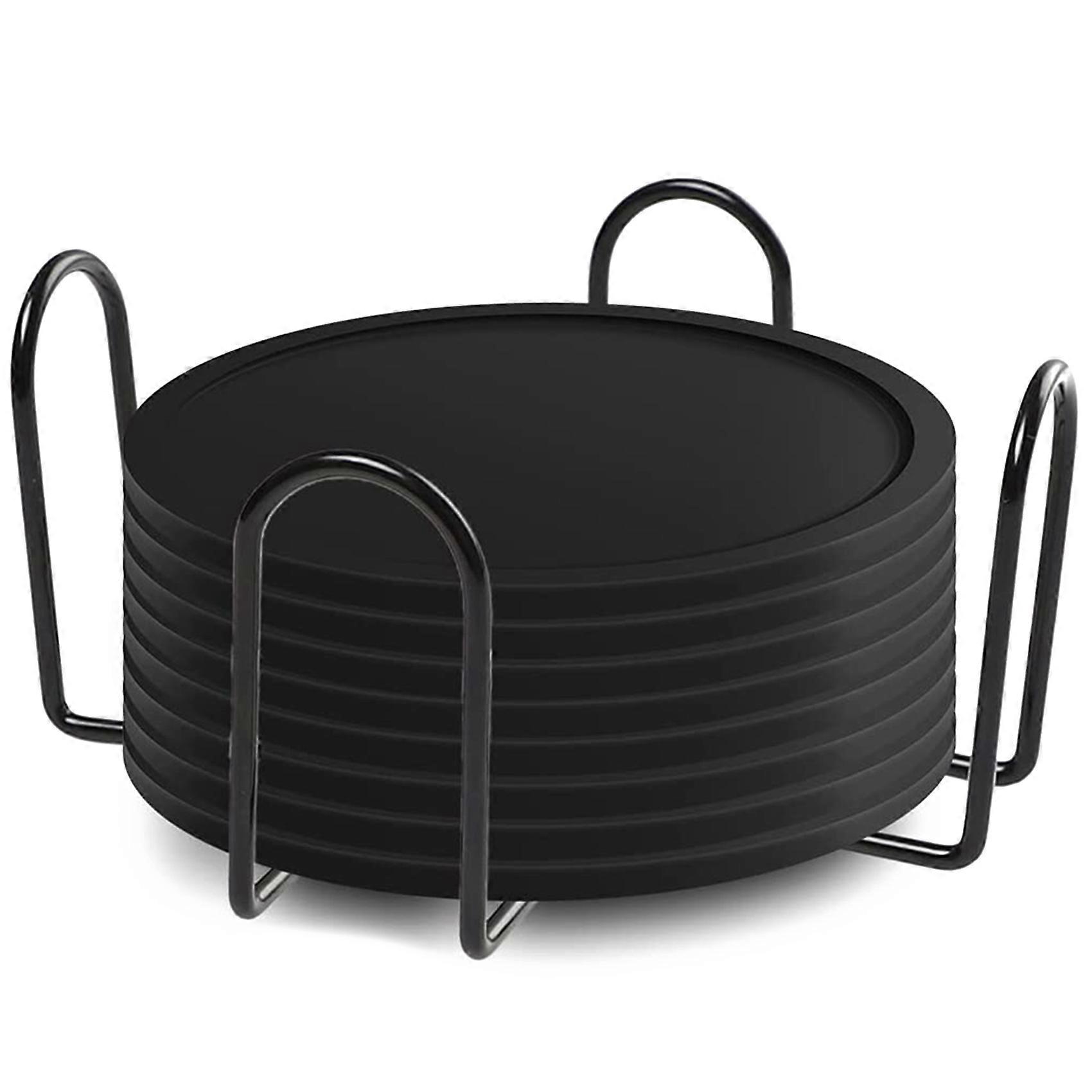 Silicone Round Design Coasters for Drinks, Bar, Cups, Glass - Table