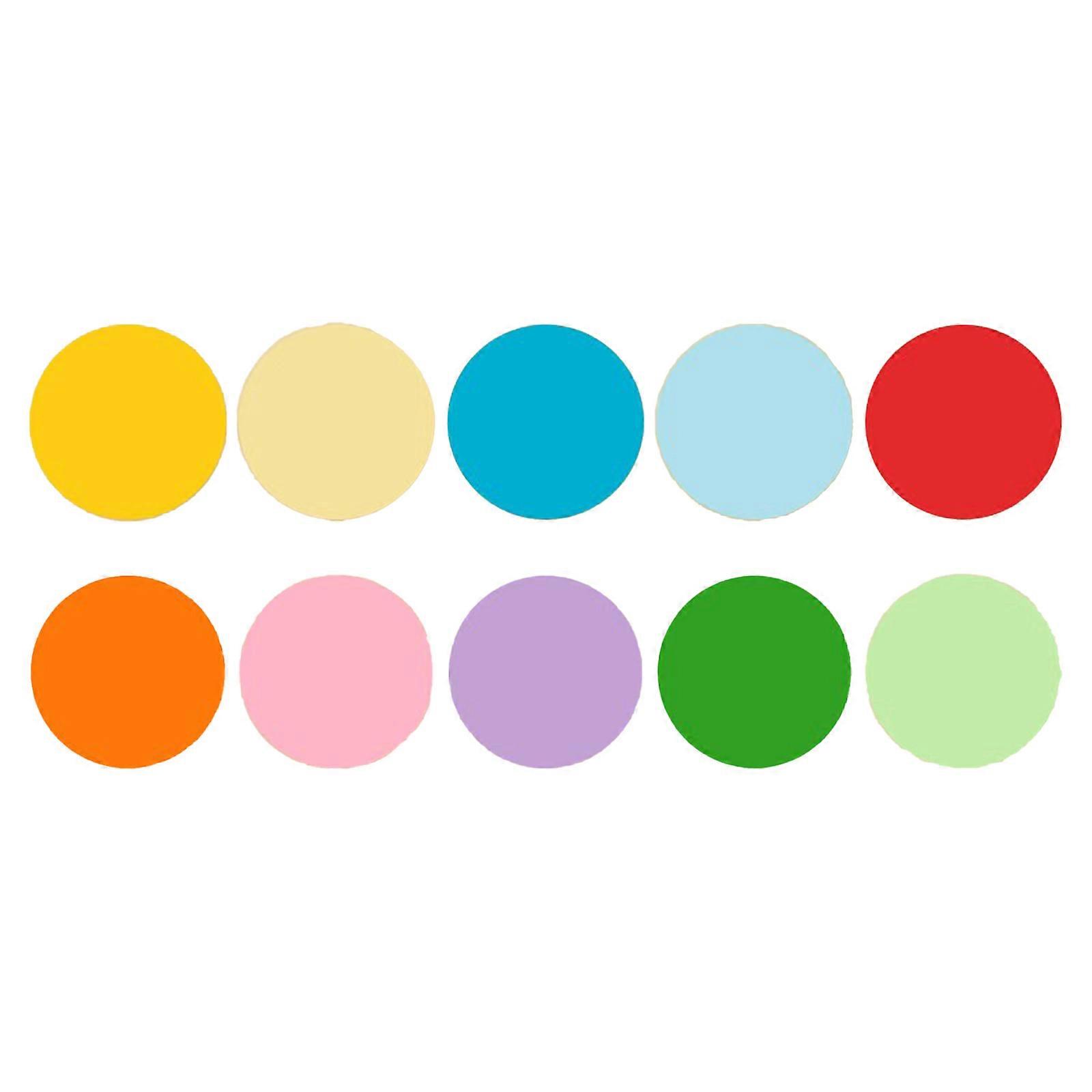 10 Sheets Solid Color Folding Paper Round Paper Thick Paper Double-Sided Craft Paper for Kindergarten  36cm round 10 colors