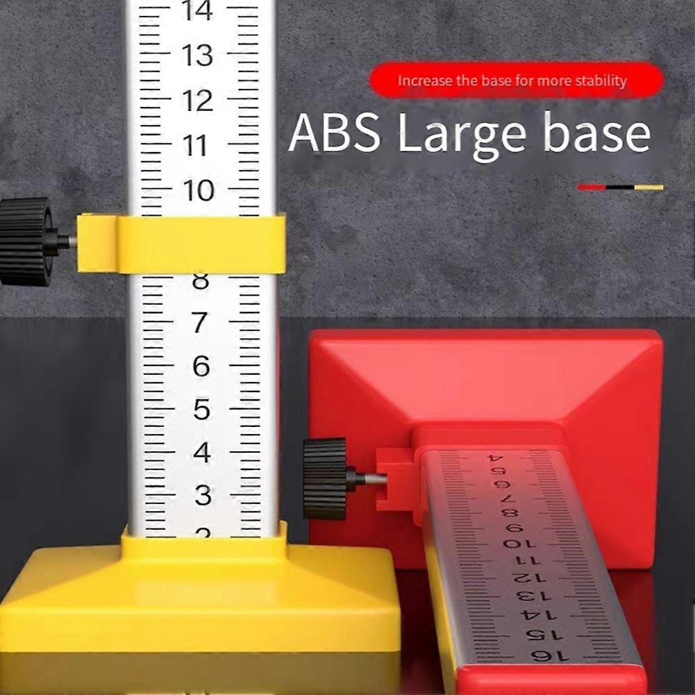 2PC Woodworking Equal Height Ruler Positioning Horizontal Elevation Ruler Double-Sided Scale Ceramic Tile Special Tool B