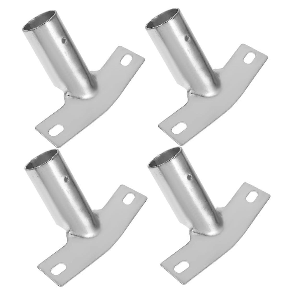 4PCS Broom Handle Bracket Connectors for Iron Poles Easy Install MultiBroom Floor Cleaning Adapter for Household Use