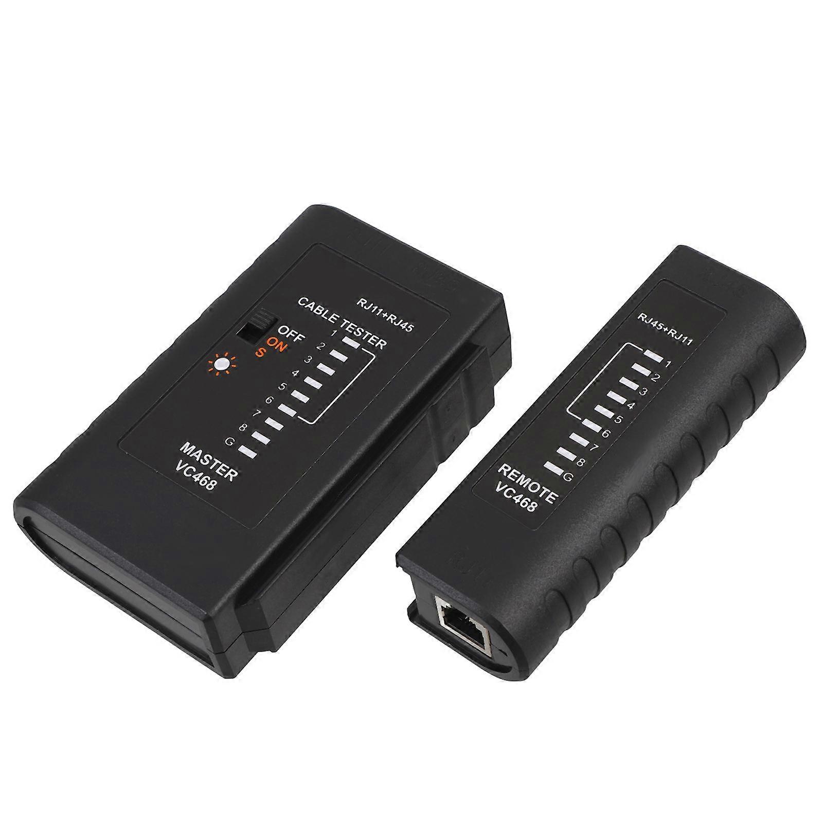 Ethernet Wire Test Tool Rj45 Cable Tester Cable Testing For Network Cables Color Black 1Pcs