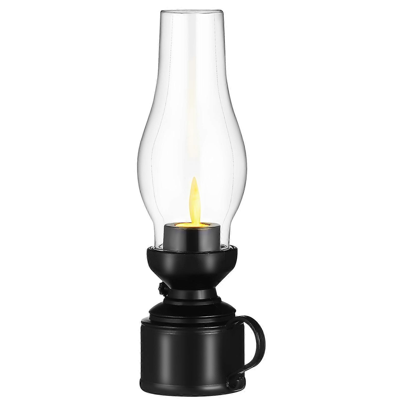Plastic Kerosene Lamp LED Oil Lantern for Decoration 2Pcs Flameless Lamp