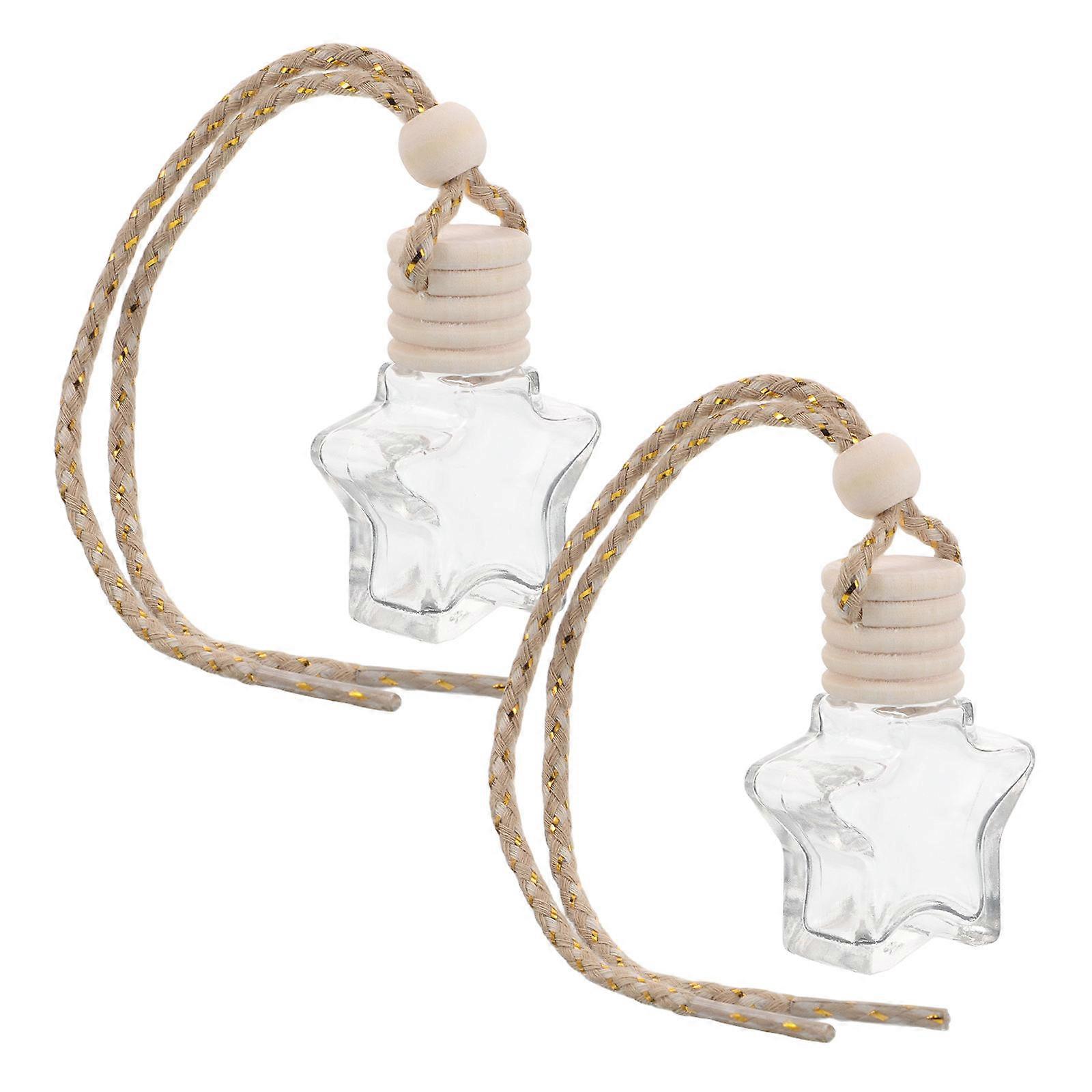Five-Pointed Star Car Perfume Diffuser Bottle for Aromatherapy 2Pcs Set