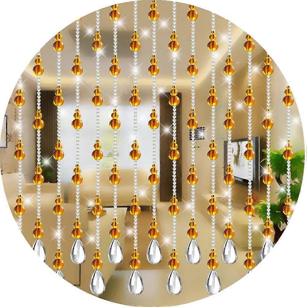 30 Strands Beaded Door Curtain with Elegant Crystal Design for Room Divider and Window, 0.8x1.0m
