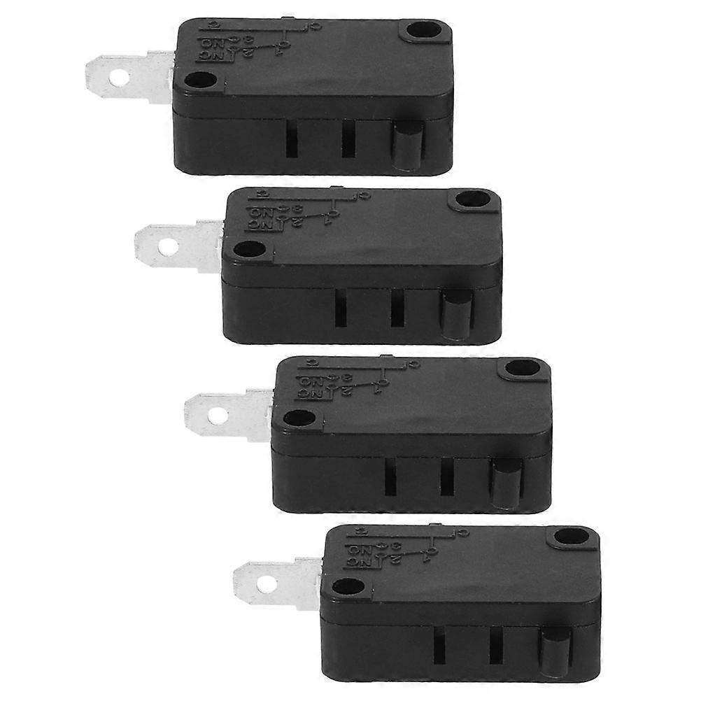 4Pcs Replacement Part Microwave Oven Door Interlock Switch Black Bakelite Prevents Microwave Operation When Door Is Open 3.60X1.80X0.80CM