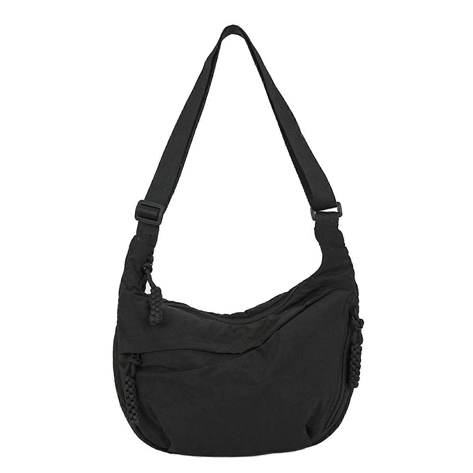 Casual Hobo Bag Dumpling Bag with Adjustable Strap Foldable Shoulder Bag with Multiple Pockets Large