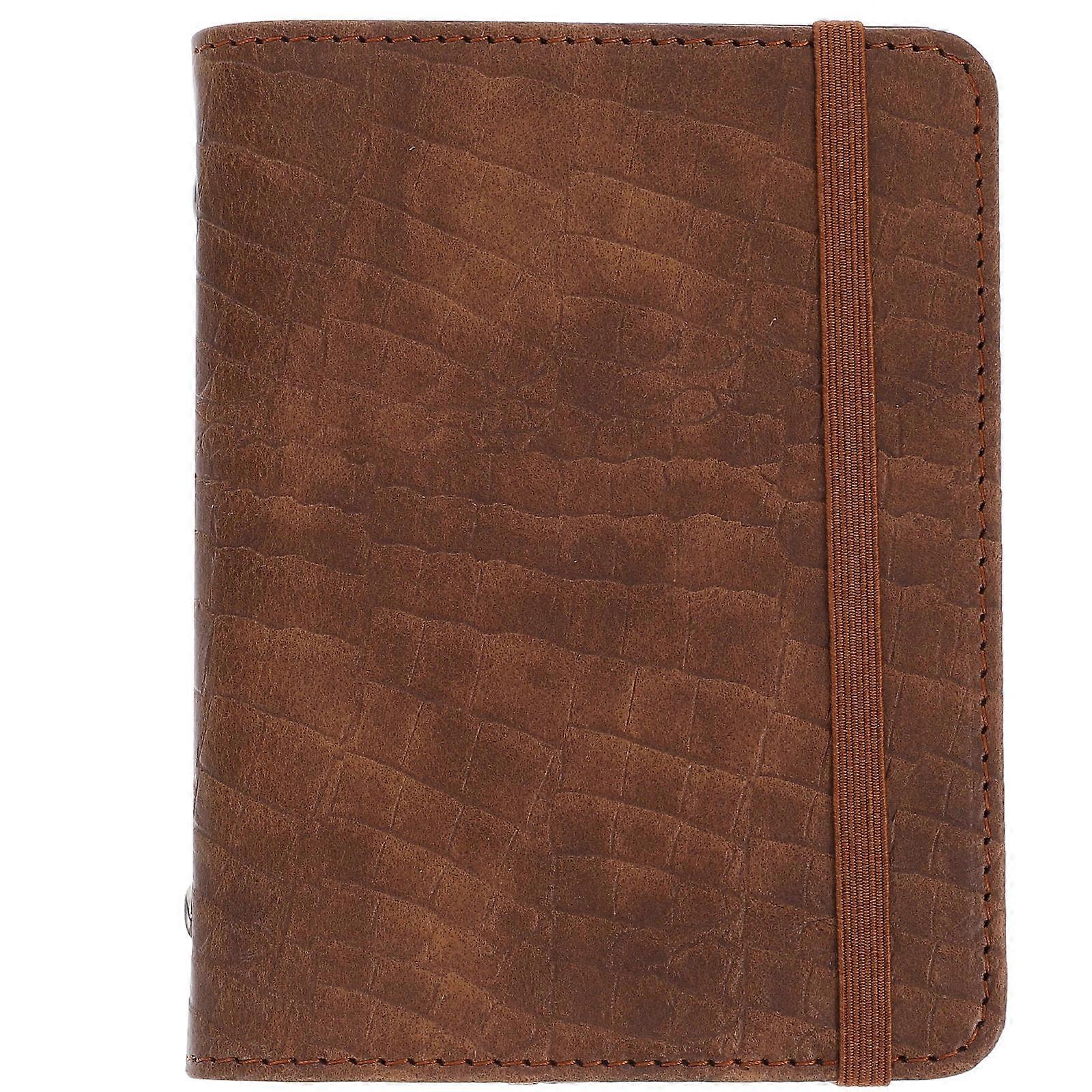 Small Pocket Notebook Household Notebook for Daily Use Coffee Color