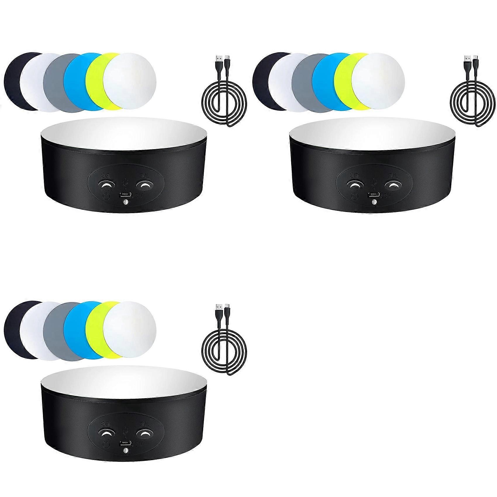3X Rotating Display Stand, 360 Degree Automatic Mute Spin Turntable for Photography Display