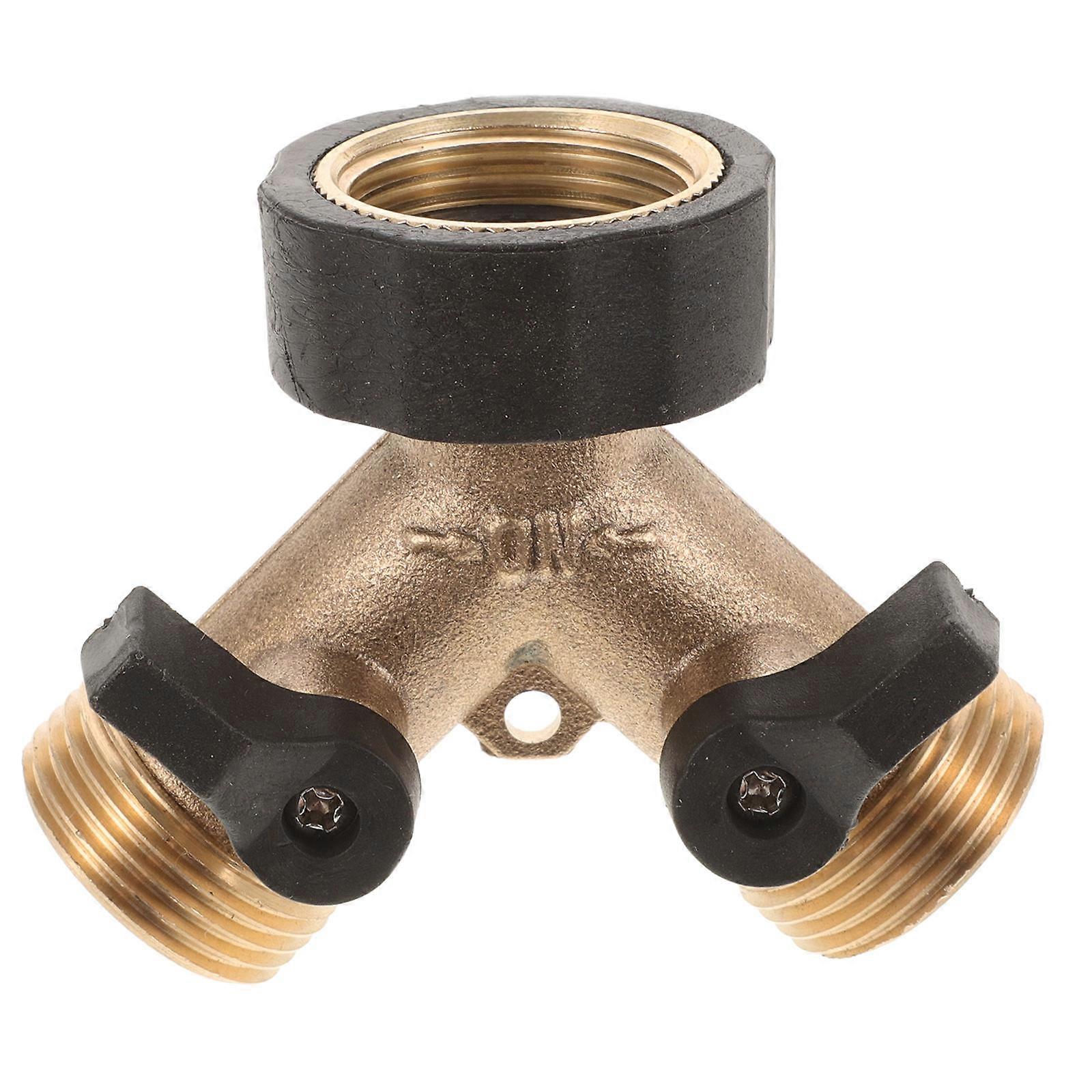 Copper Hose Splitter Garden Faucet Connector for Connecting Use 3Pcs Set