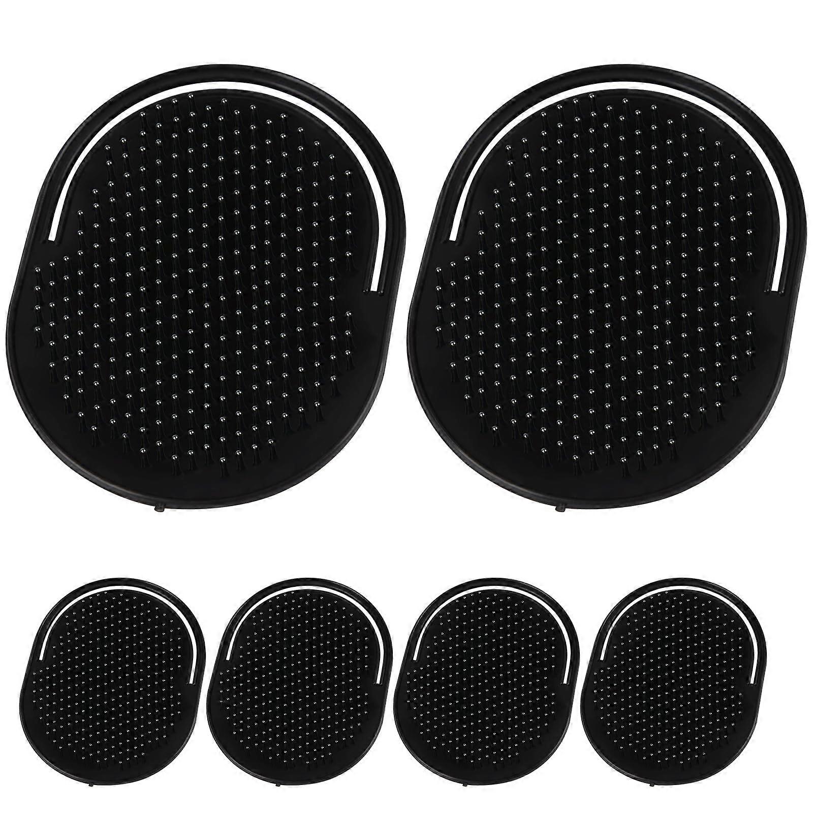 Palm Hair Comb and Scalp Massager Brush with Ergonomic Palm Grip, Pocket Size for Men, 6 Pack