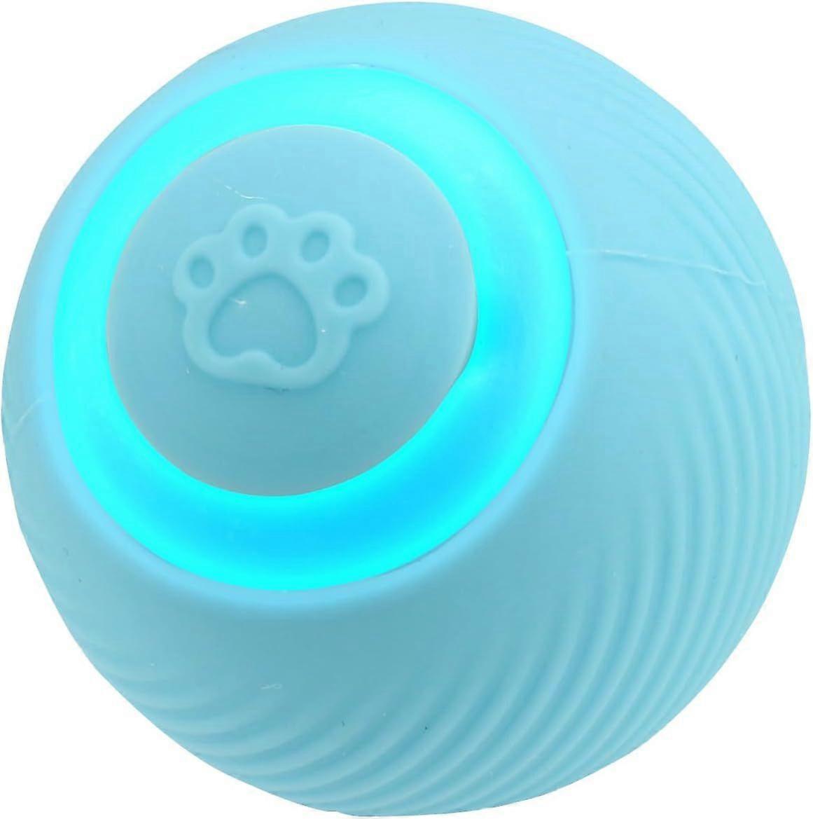 Interactive Dog Toys Ball for Small & Medium Dogs, Durable Chew Toy for Aggressive Chewers, Automatic Rolling Dog Balls with Silicone Cover