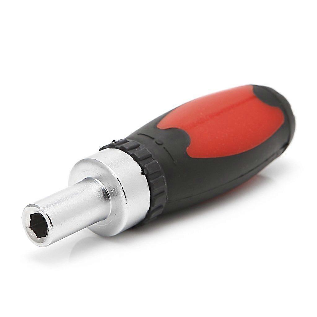 Ratchet Screwdriver Set 6.3mm Precise Fit with Quarter Inch Socket Wrench Handle Black