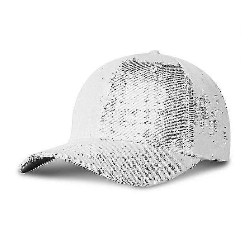White Baseball Cap - Plain - Men