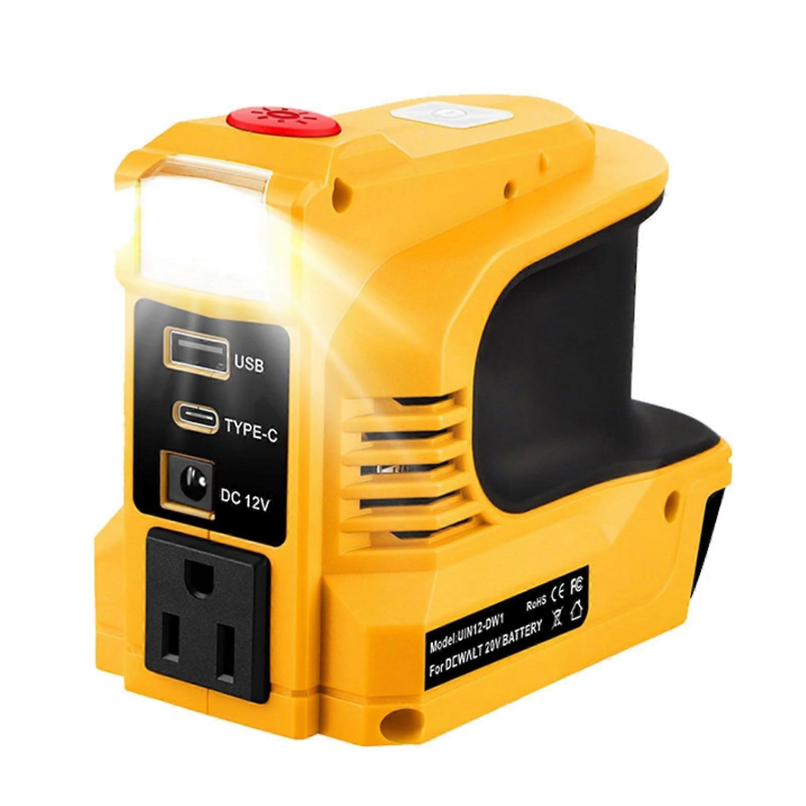 20V Power Inverter 180W with AC Outlet, USB and TypeC PD Fast Charging for Outdoor Use