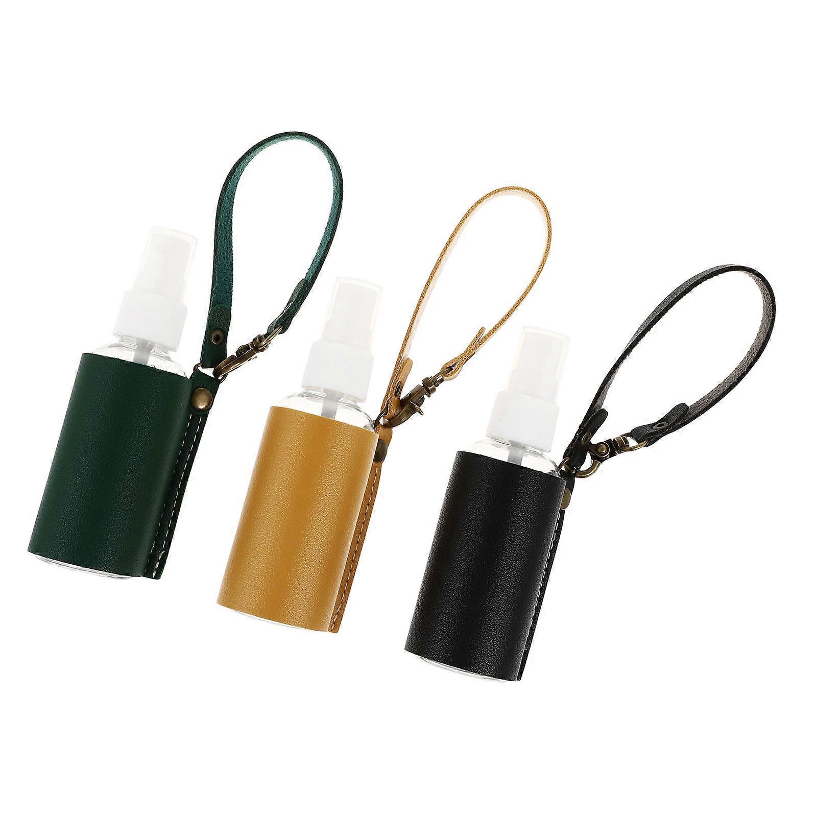 Empty Bottle Small Spray Bottles with PU Cover for Storage Use 3Sets