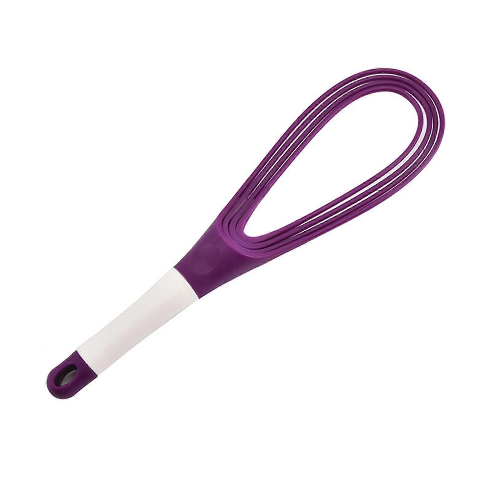Manual Egg Beater with Rotating Balloon Whisk, Easy Clean Silicone Handle for Baking and Cooking