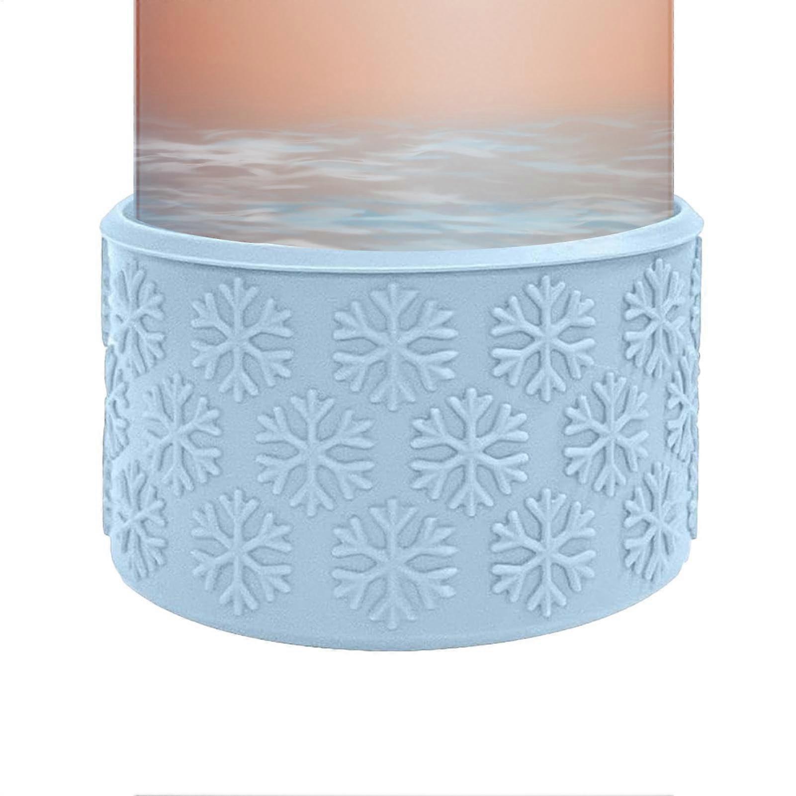 Water Bottle Sleeve with Snowflake Texture, ScratchResistant Silicone Boot, Dishwasher Safe