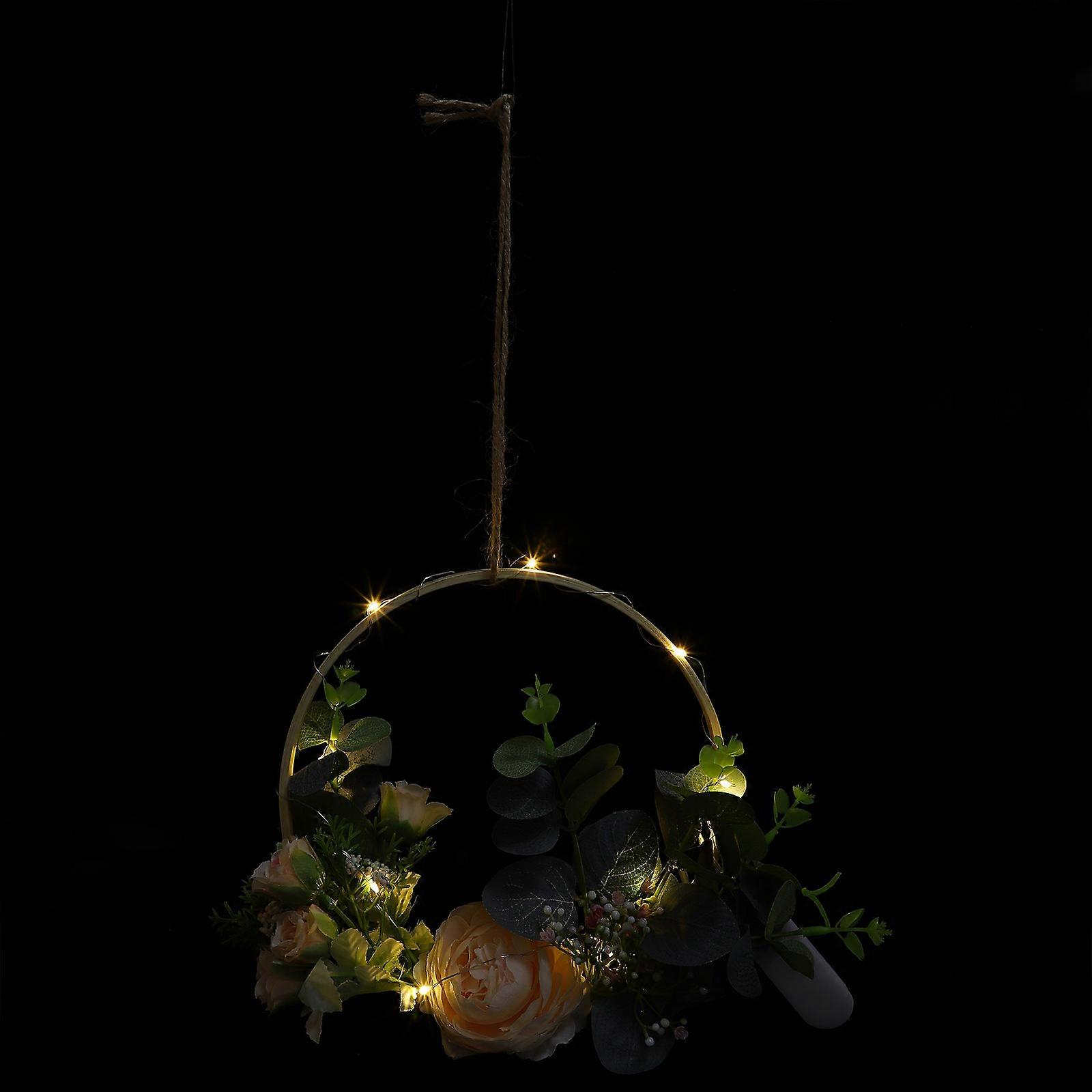 Simulation Ribbon Lamp Bamboo Ring Lamp for Hanging Decor 1Pcs Nordic Wind