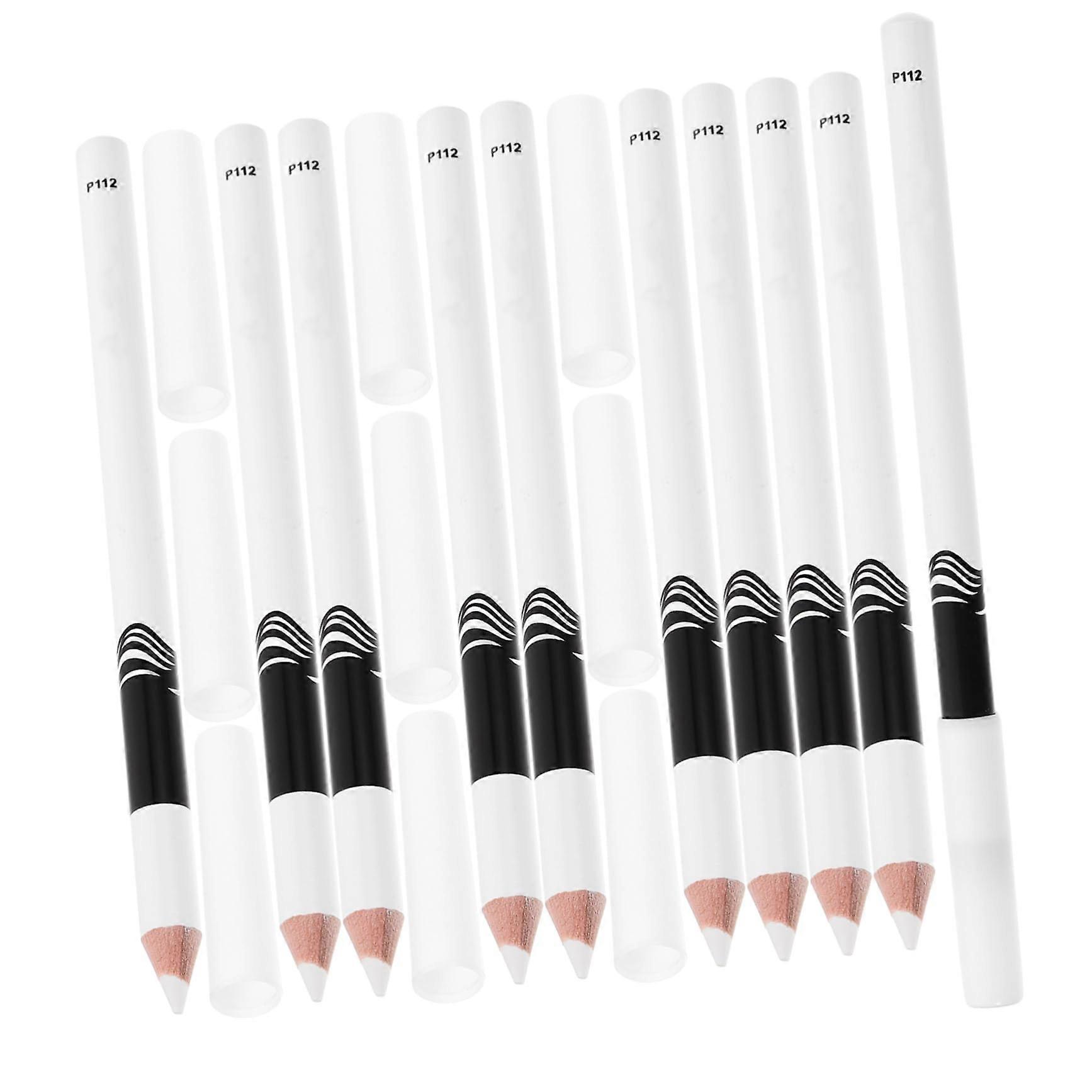 10PCS White Eyeliner Pencil Set for Waterline and Highlighting Eyes, Smooth Precise Application